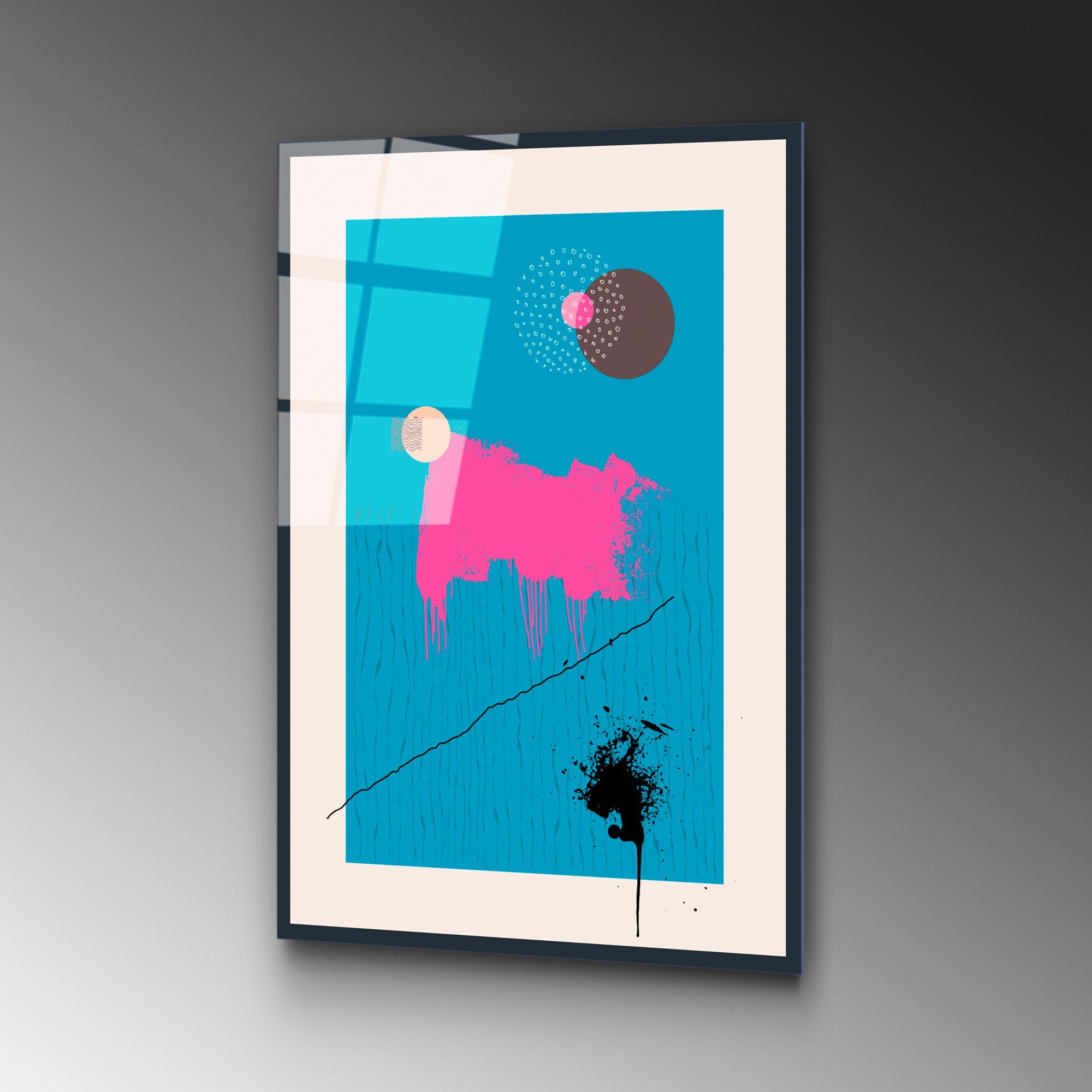 Quadro Decorativo em Vidro Temperado UV-900 45 x 65 cm Multicolor 4 mm