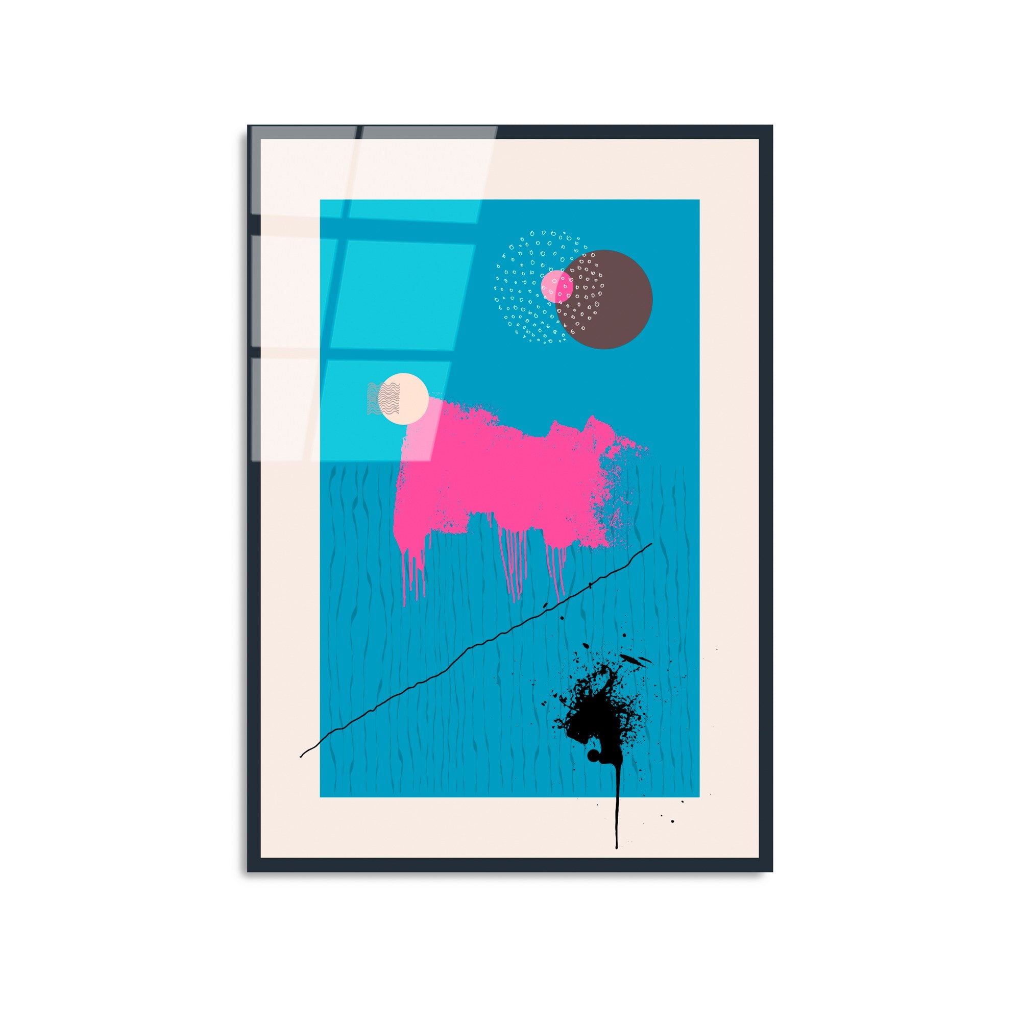 Quadro Decorativo em Vidro Temperado UV-900 45 x 65 cm Multicolor 4 mm