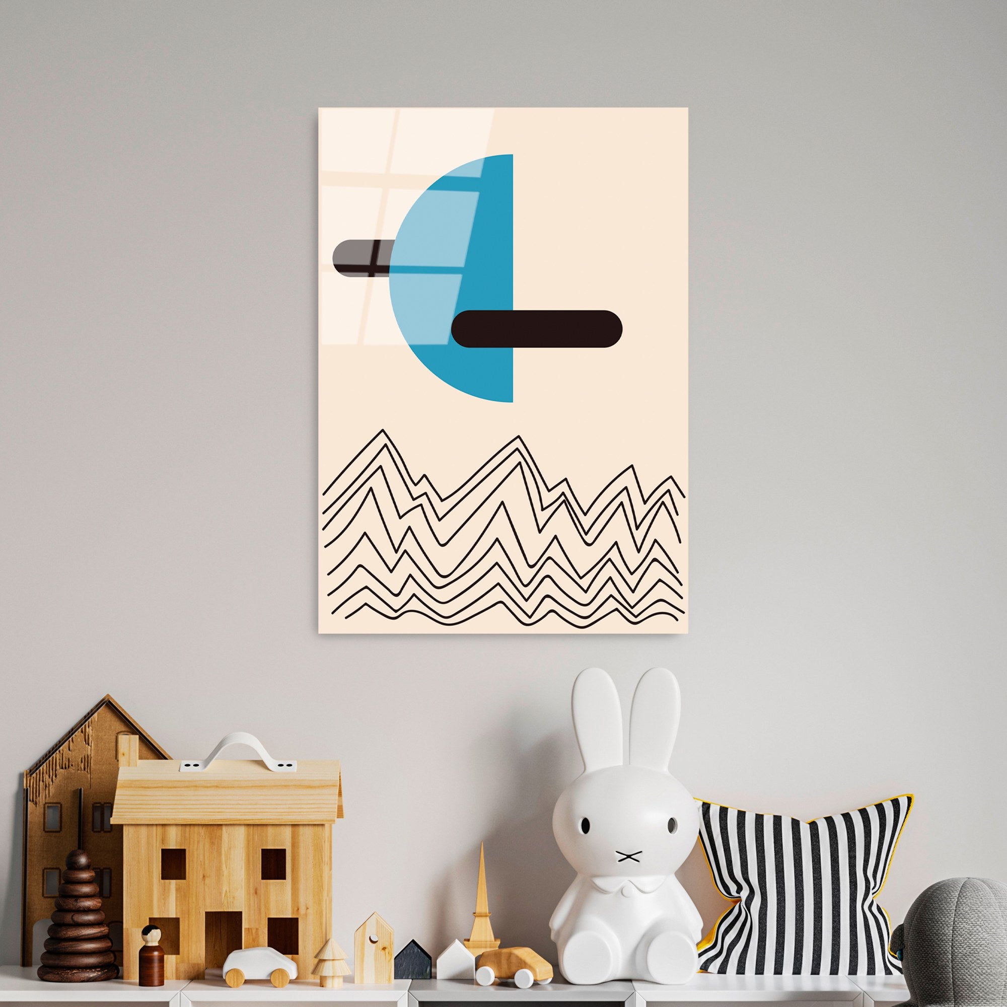 Quadro Decorativo em Vidro Temperado UV-902, Multicolor, 45 x 65 cm (4 mm)