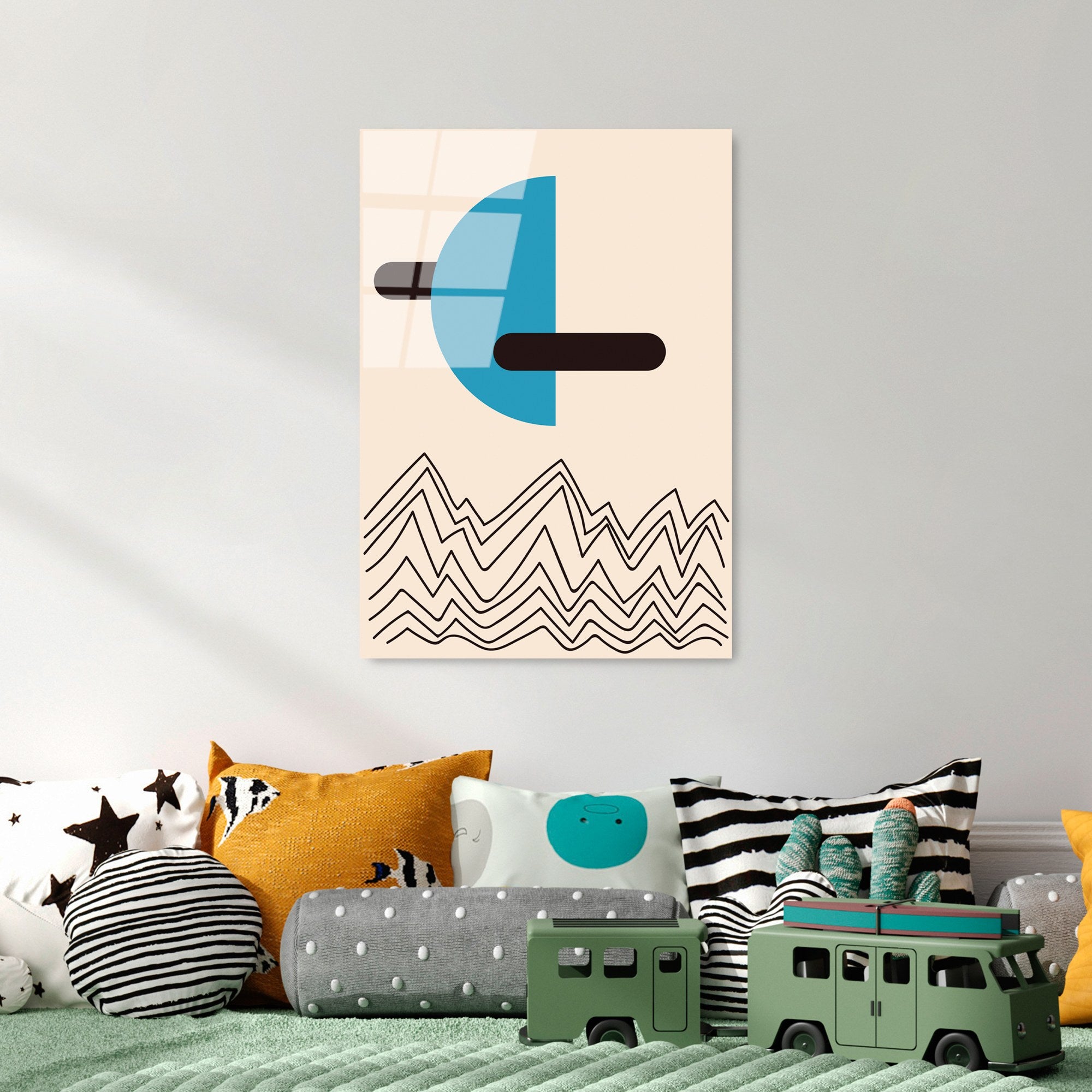 Quadro Decorativo em Vidro Temperado UV-902, Multicolor, 45 x 65 cm (4 mm)