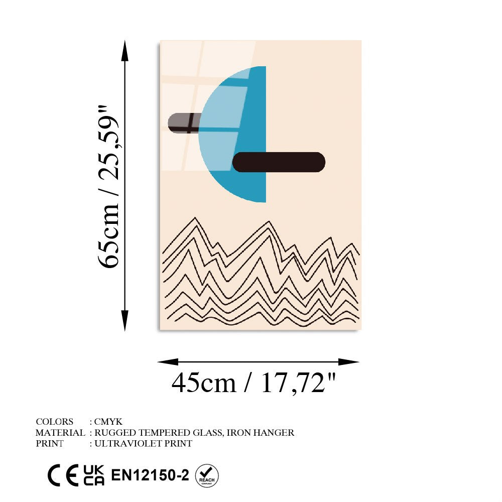 Quadro Decorativo em Vidro Temperado UV-902, Multicolor, 45 x 65 cm (4 mm)