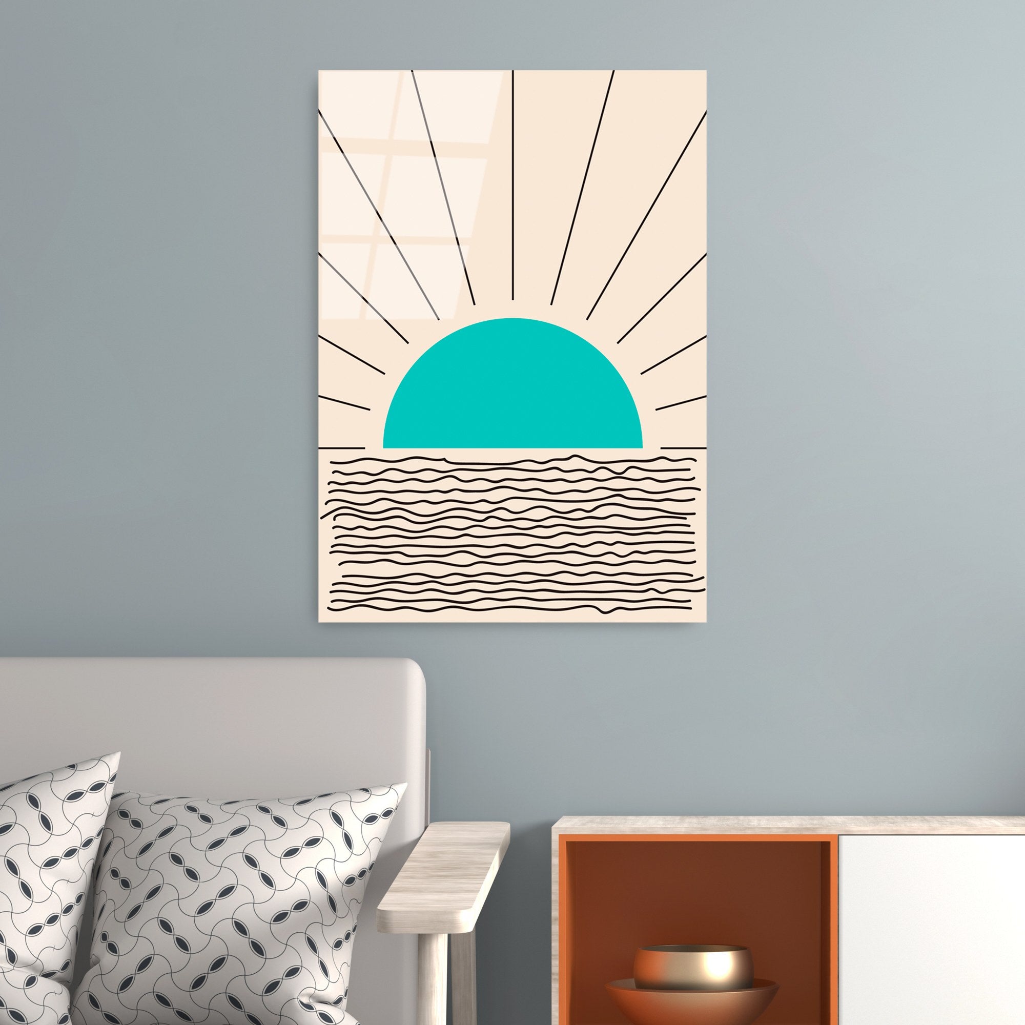 Quadro Decorativo em Vidro 100% Temperado UV-904, 45 x 65 cm, Multicolor (4 mm)