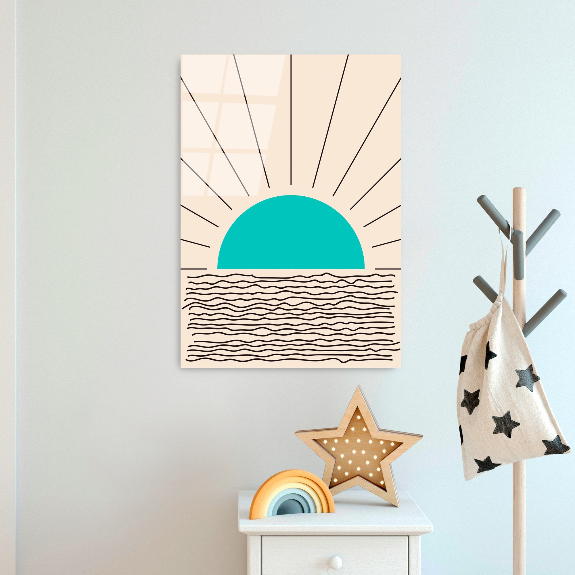 Quadro Decorativo em Vidro 100% Temperado UV-904, 45 x 65 cm, Multicolor (4 mm)