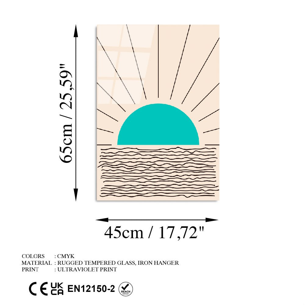 Quadro Decorativo em Vidro 100% Temperado UV-904, 45 x 65 cm, Multicolor (4 mm)