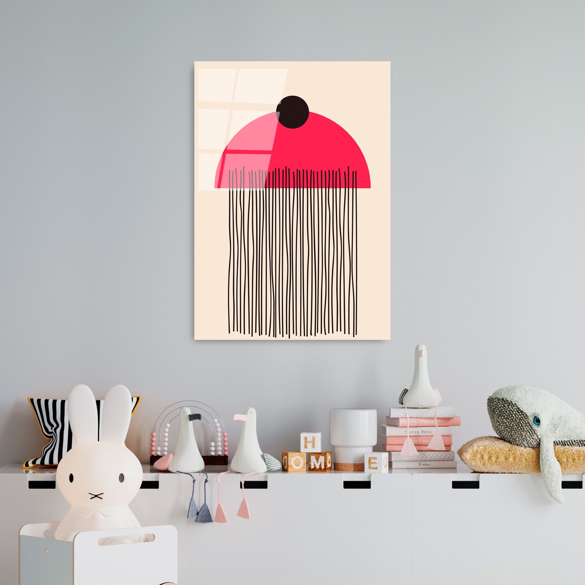 Quadro Decorativo em Vidro Temperado 100% UV-905, Multicolor, 45 x 65 cm (4 mm)