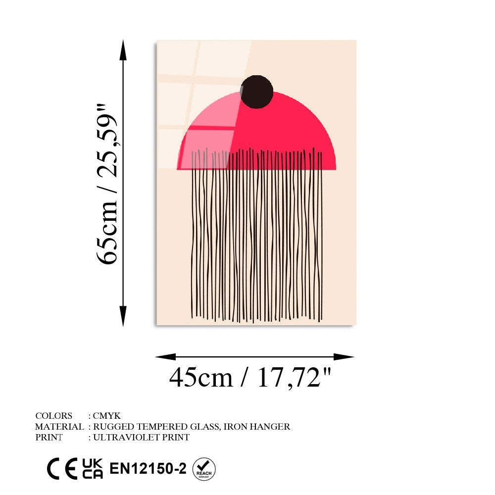 Quadro Decorativo em Vidro Temperado 100% UV-905, Multicolor, 45 x 65 cm (4 mm)