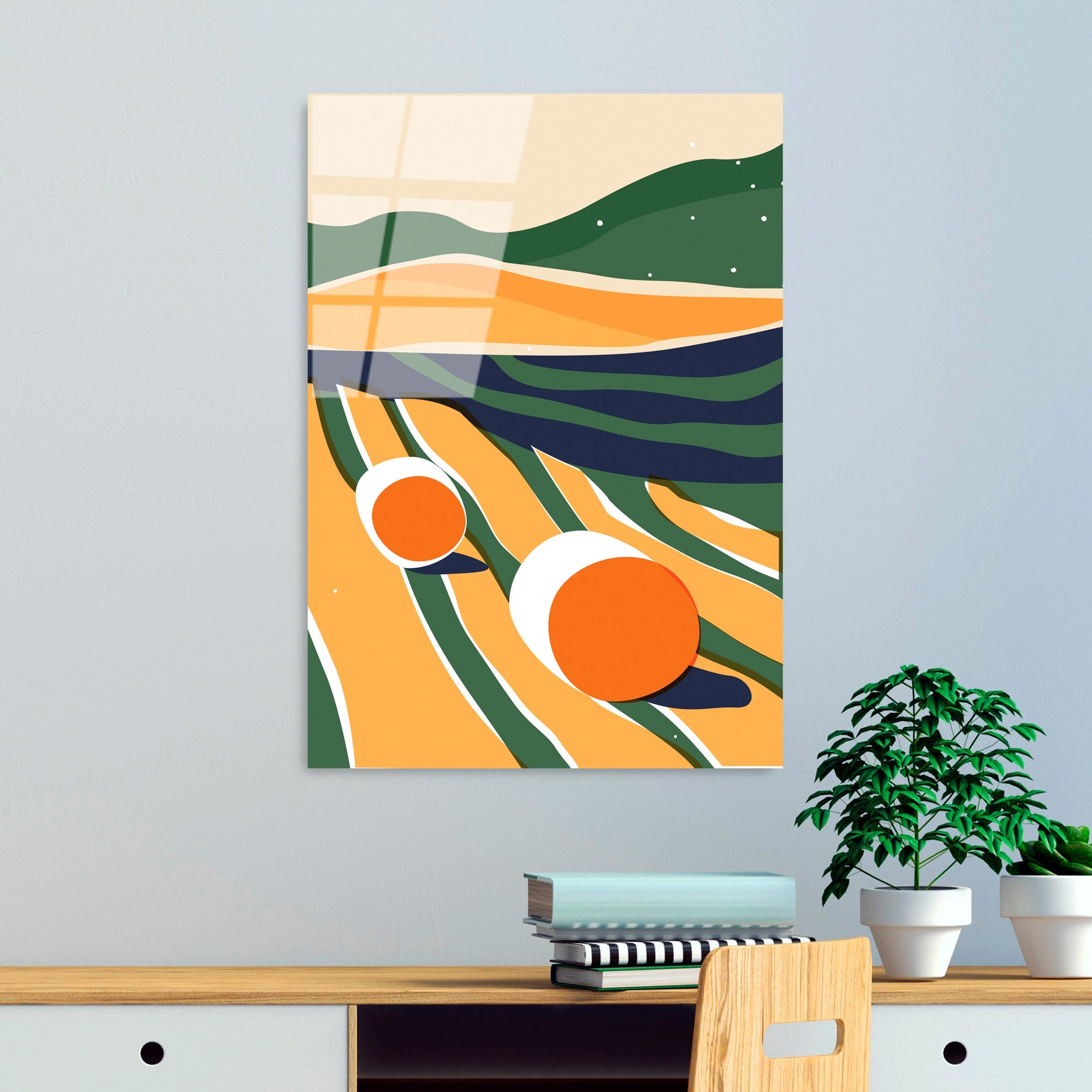 Quadro Decorativo em Vidro Temperado UV-907, 45 x 65 cm, Multicolor (4 mm)