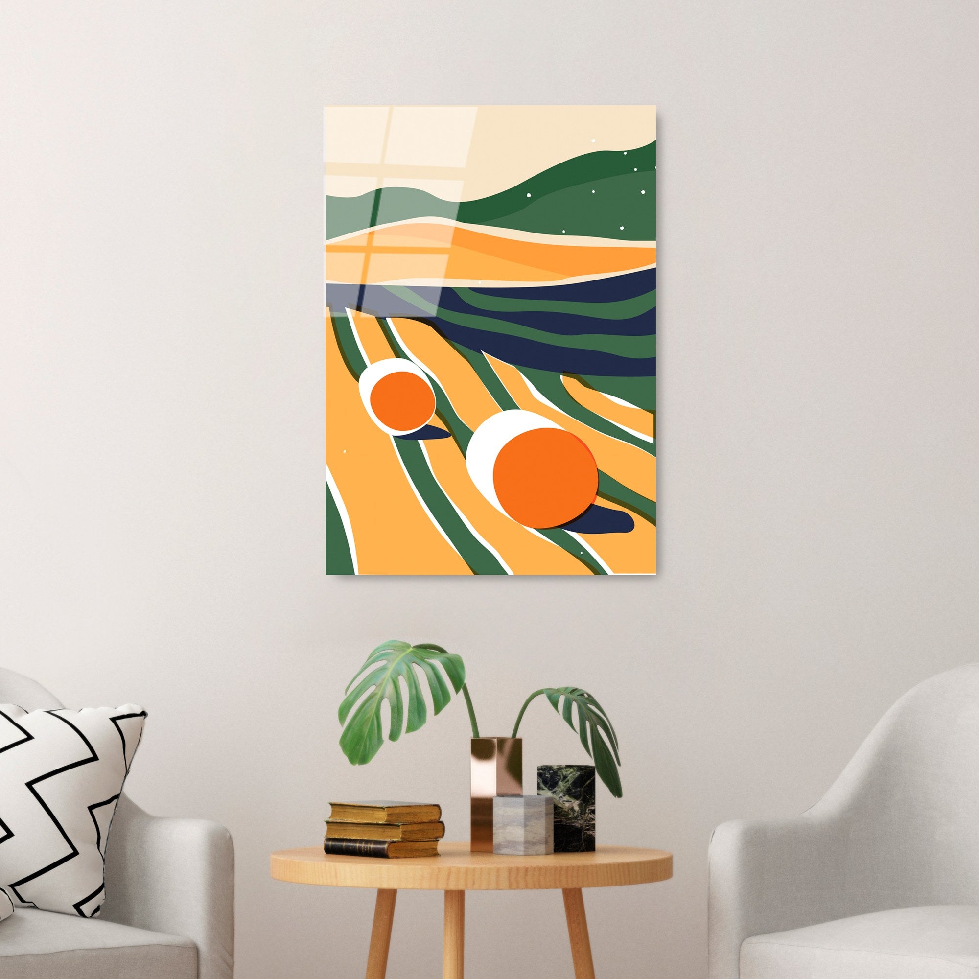 Quadro Decorativo em Vidro Temperado UV-907, 45 x 65 cm, Multicolor (4 mm)