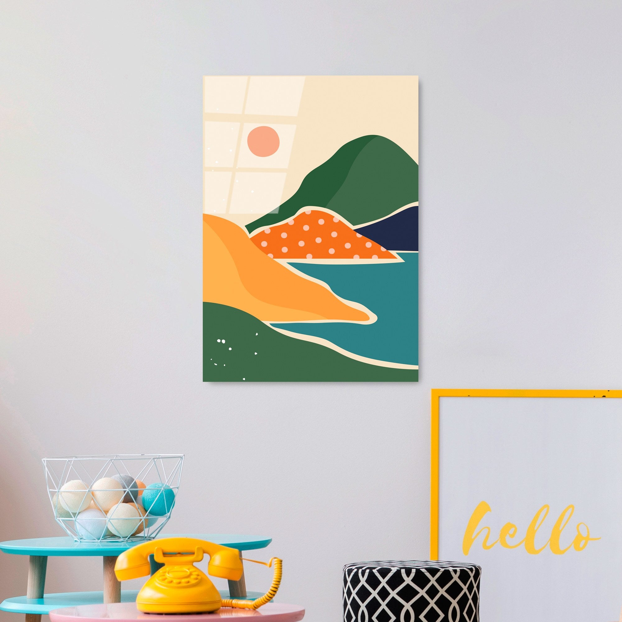 Quadro Decorativo em Vidro Temperado UV-908 45x65 cm – Multicolor, 4 mm