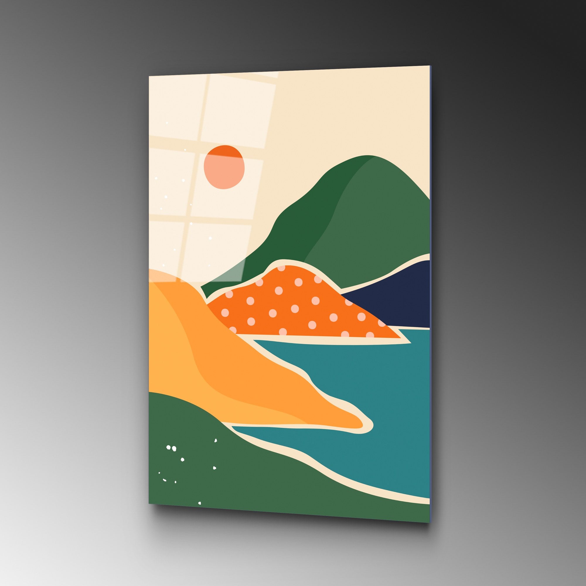 Quadro Decorativo em Vidro Temperado UV-908 45x65 cm – Multicolor, 4 mm