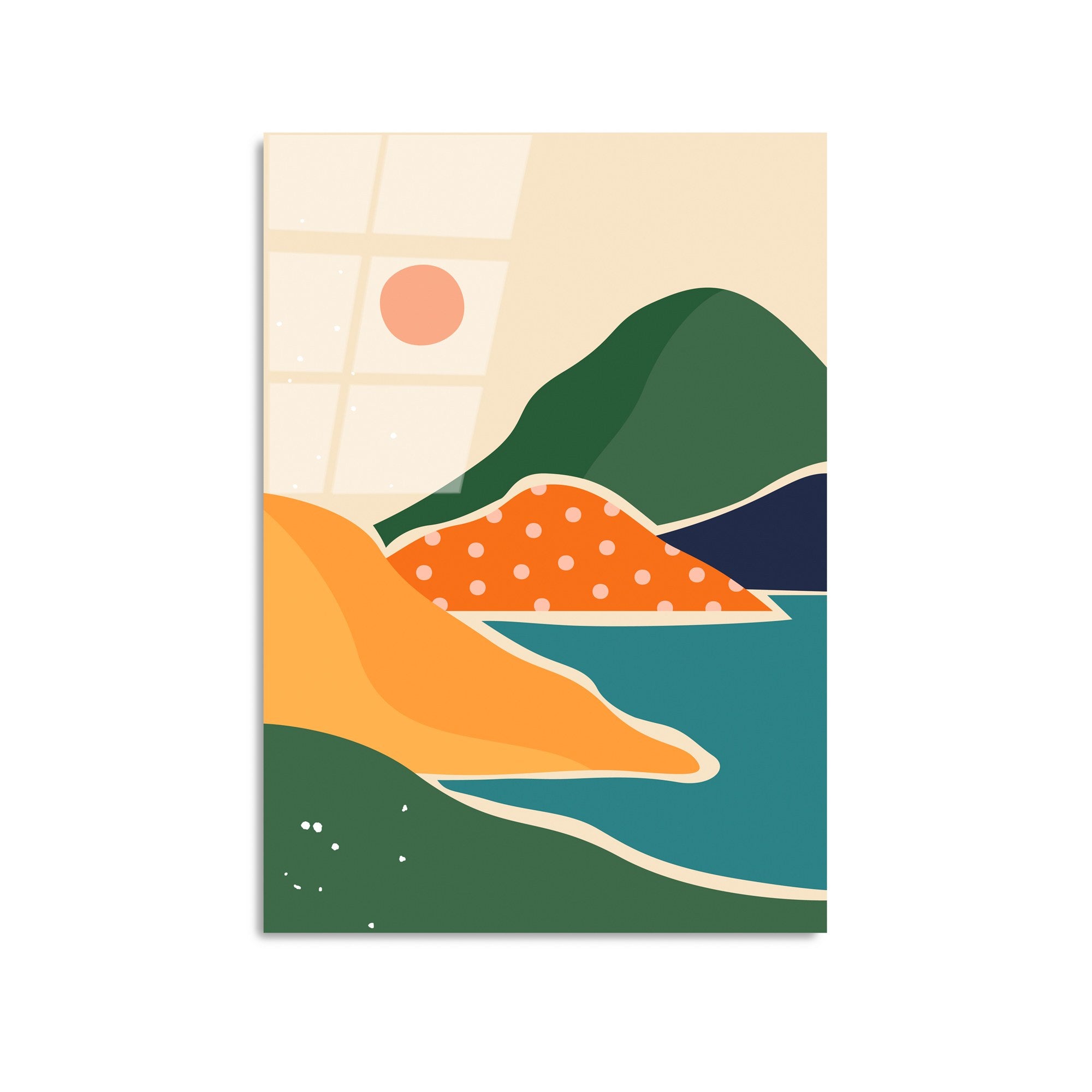 Quadro Decorativo em Vidro Temperado UV-908 45x65 cm – Multicolor, 4 mm