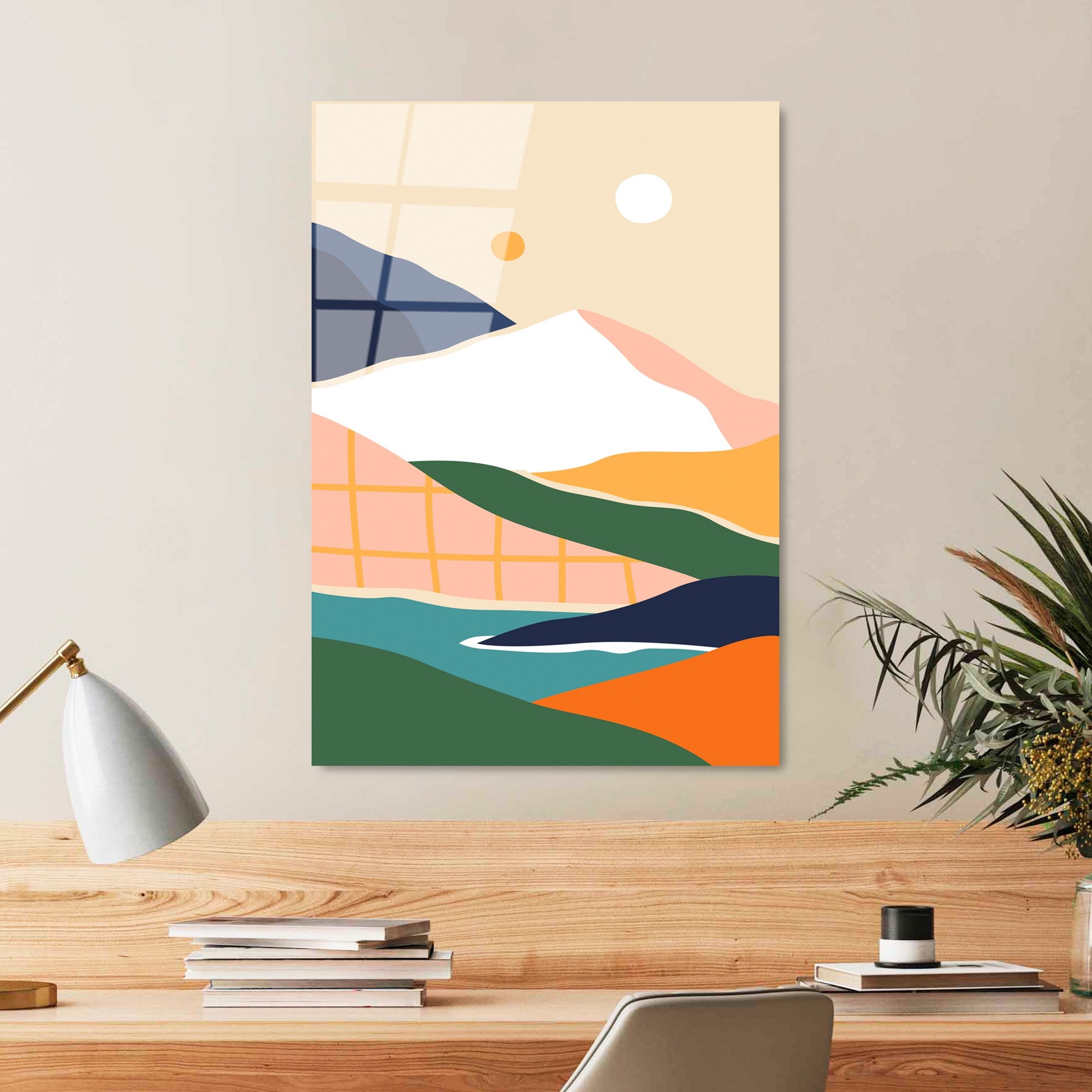 Quadro Decorativo em Vidro Temperado 4 mm, 45 x 65 cm, Multicolor – UV-910 (123BZM2404)