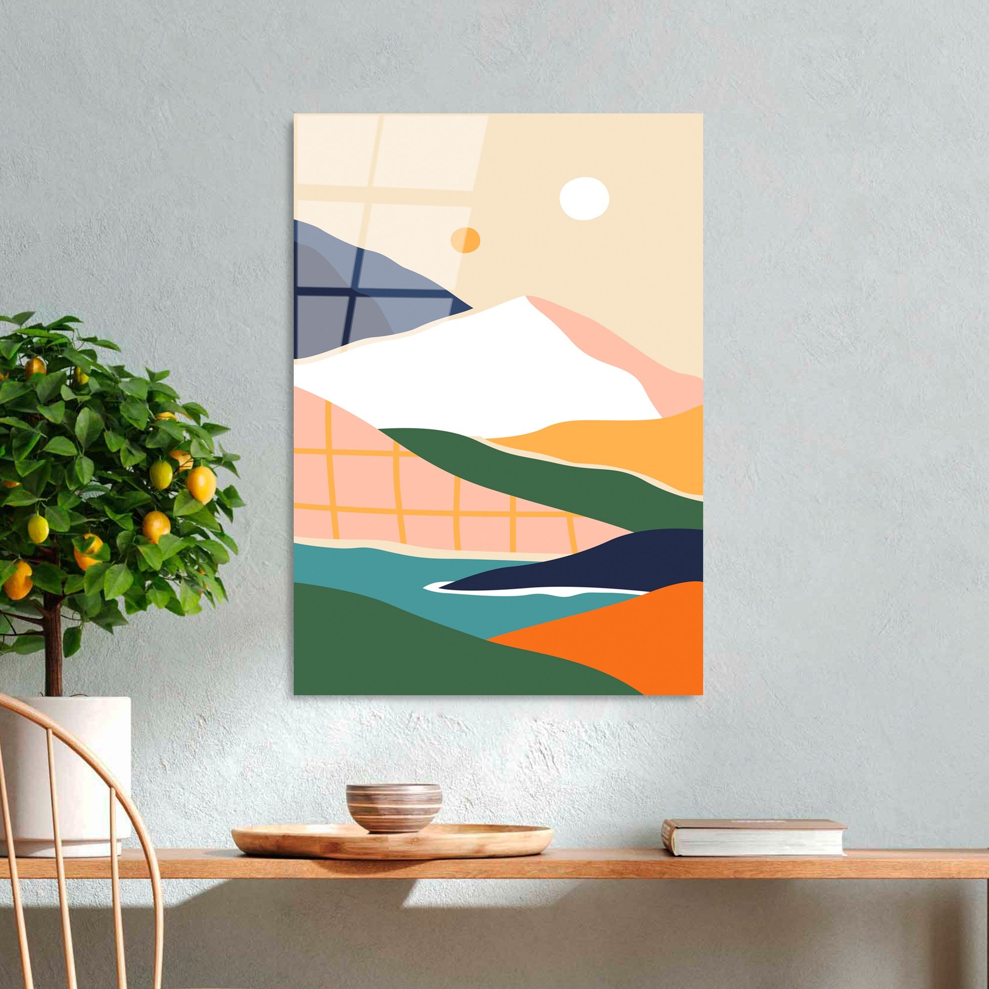 Quadro Decorativo em Vidro Temperado 4 mm, 45 x 65 cm, Multicolor – UV-910 (123BZM2404)