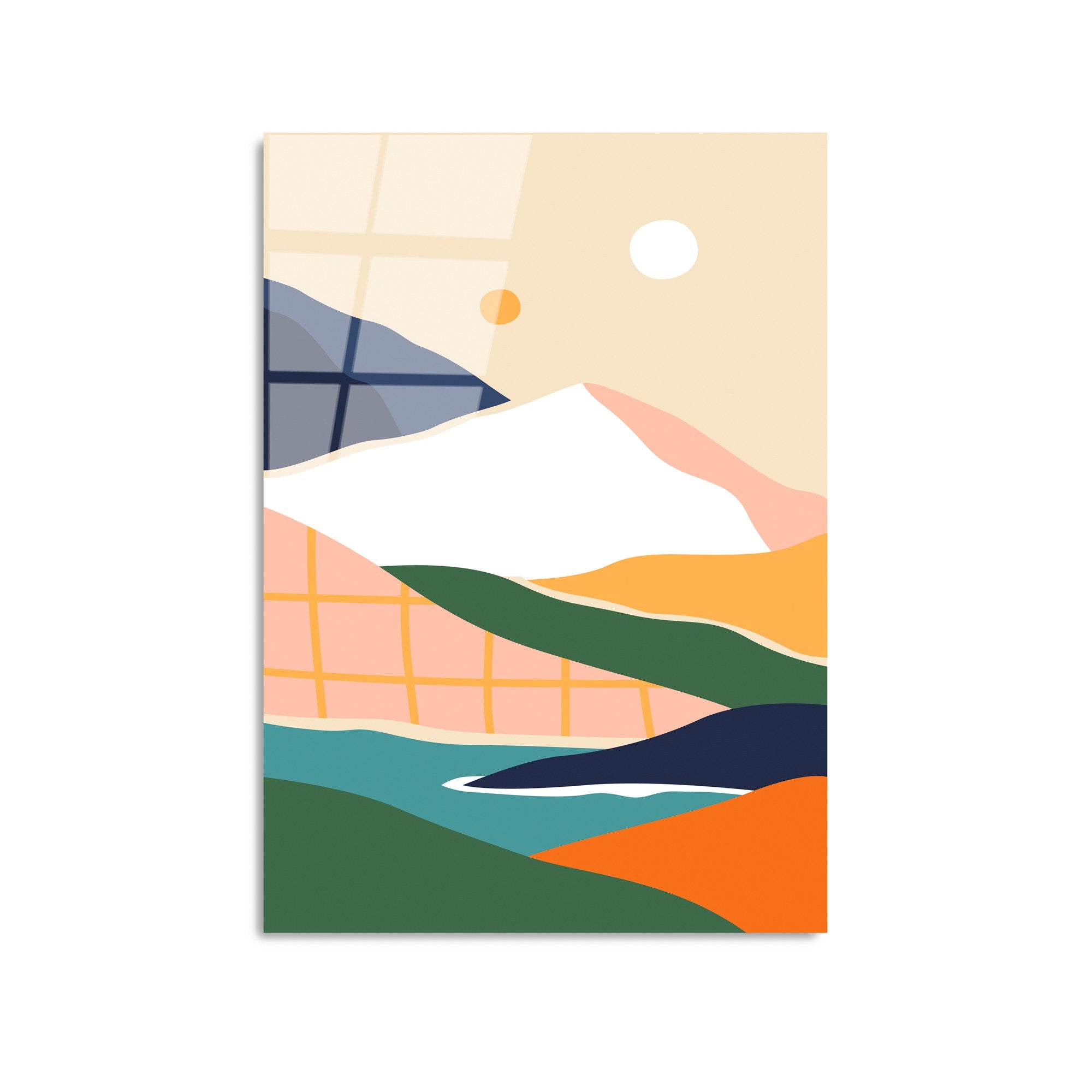 Quadro Decorativo em Vidro Temperado 4 mm, 45 x 65 cm, Multicolor – UV-910 (123BZM2404)