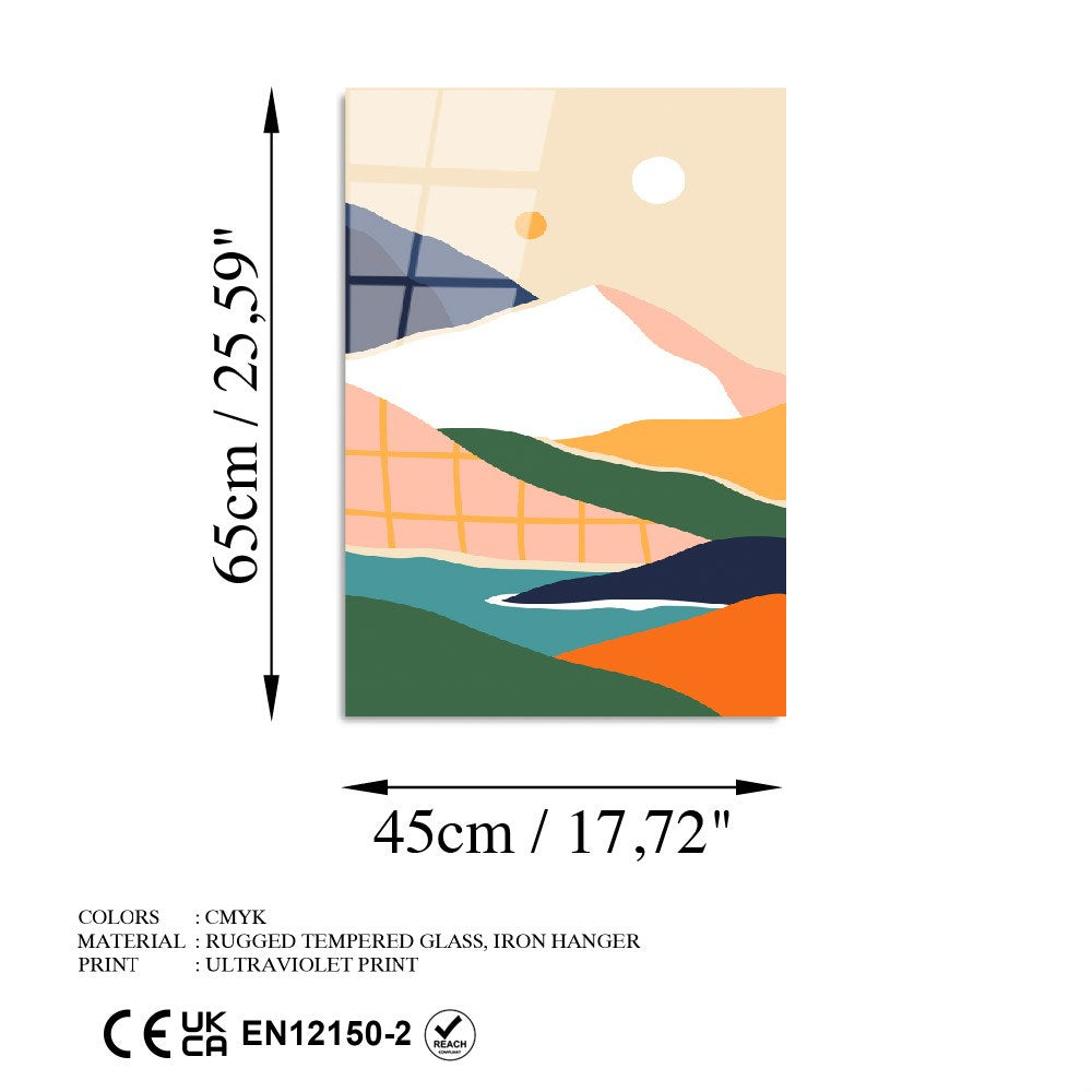 Quadro Decorativo em Vidro Temperado 4 mm, 45 x 65 cm, Multicolor – UV-910 (123BZM2404)