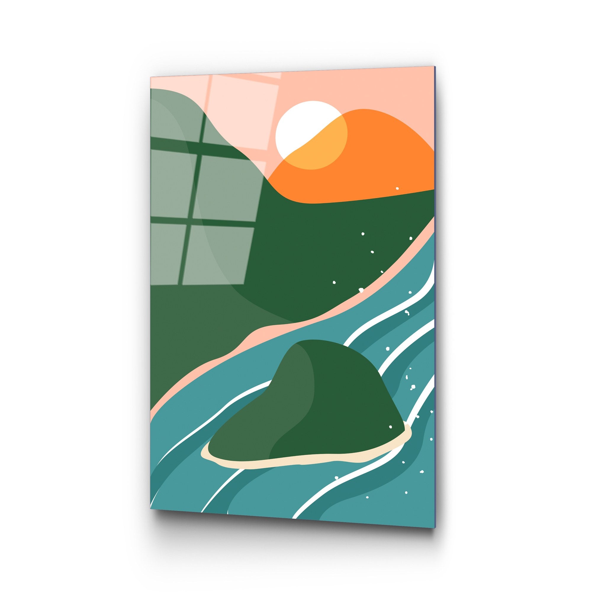 Quadro Decorativo em Vidro Temperado UV-911, Multicolor, 45 x 65 cm (4 mm)