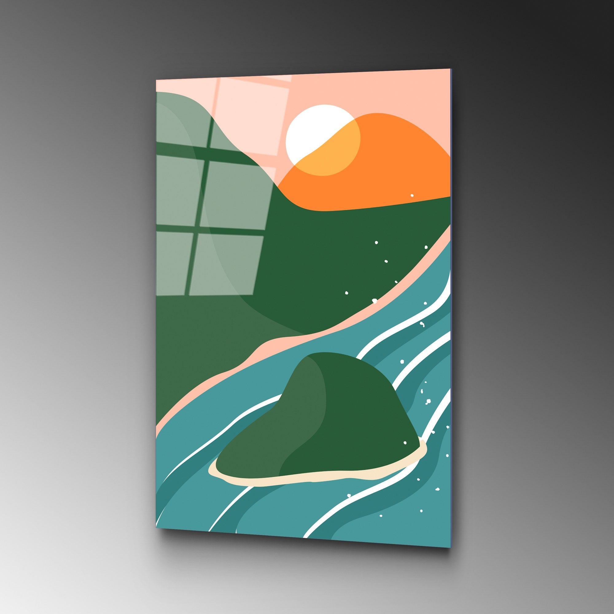 Quadro Decorativo em Vidro Temperado UV-911, Multicolor, 45 x 65 cm (4 mm)