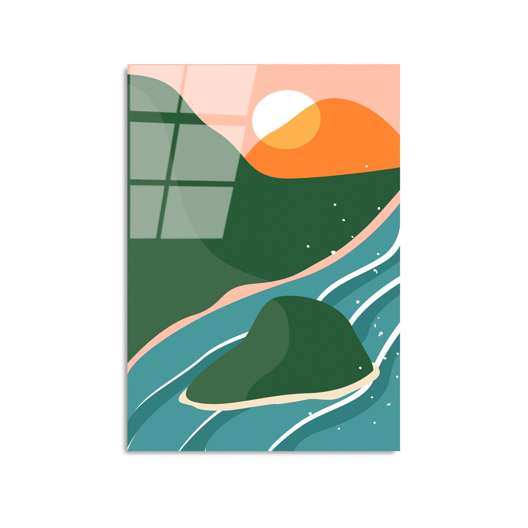 Quadro Decorativo em Vidro Temperado UV-911, Multicolor, 45 x 65 cm (4 mm)