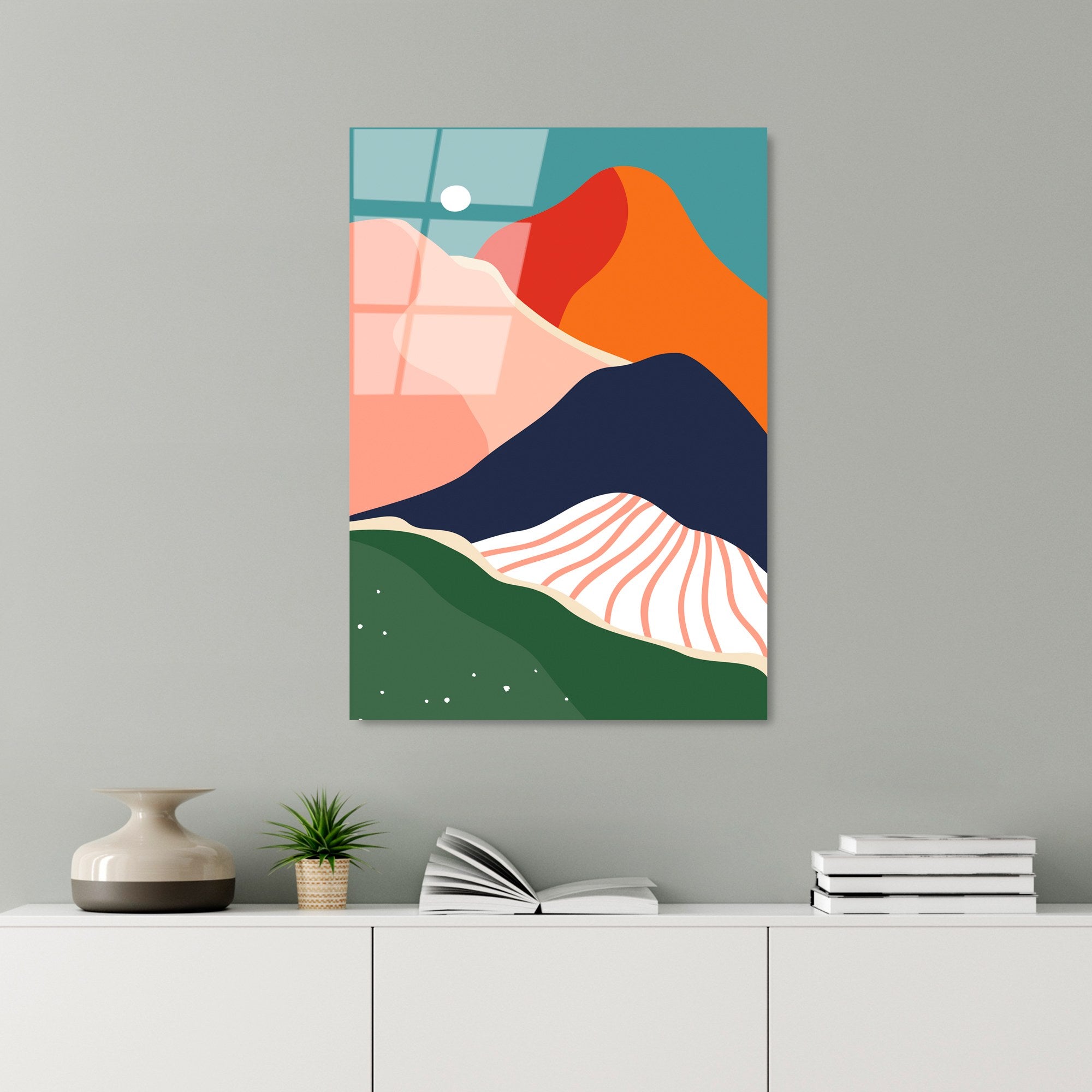 Quadro Decorativo em Vidro Temperado UV-912, Multicolor, 45 x 65 cm, 4 mm