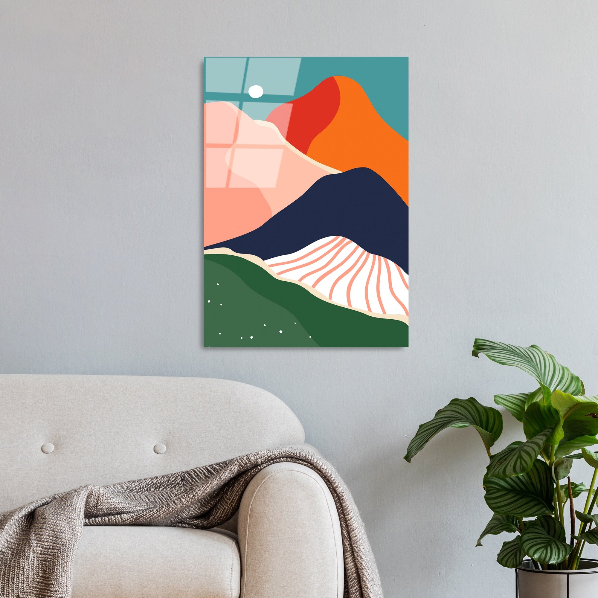 Quadro Decorativo em Vidro Temperado UV-912, Multicolor, 45 x 65 cm, 4 mm