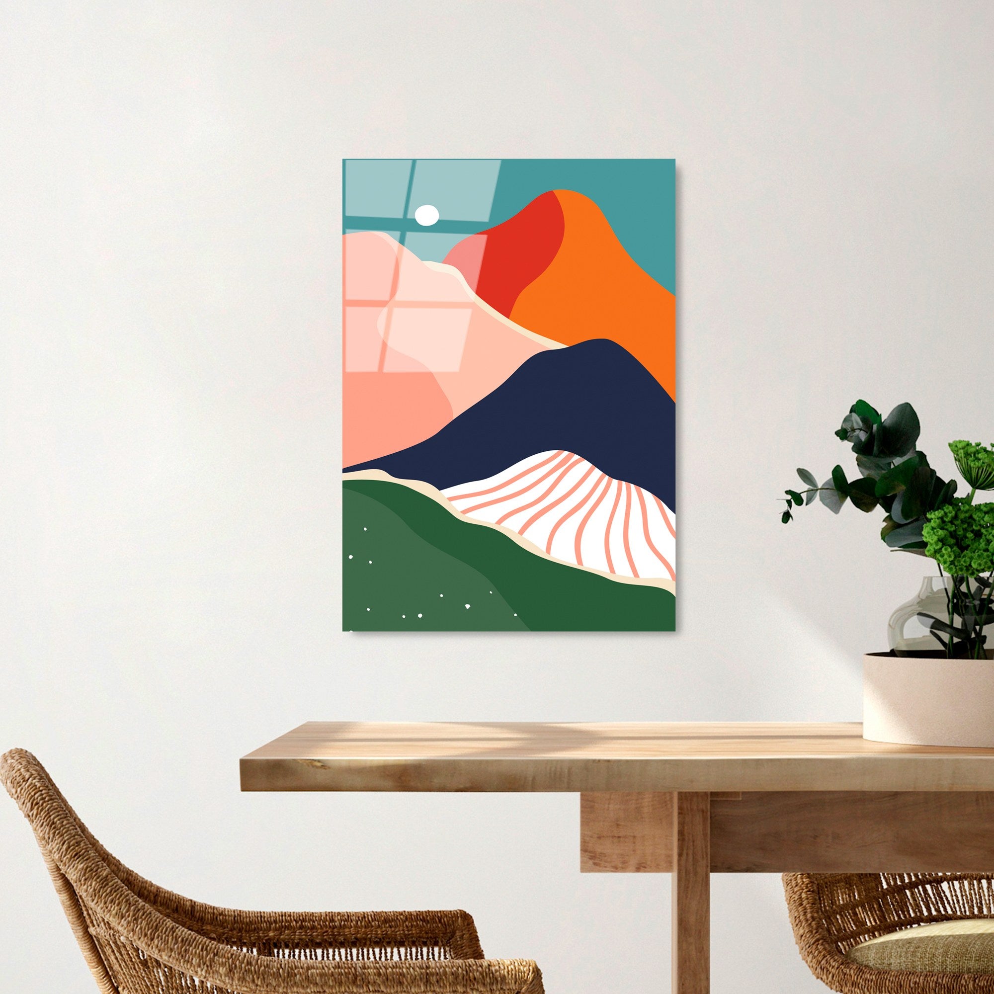 Quadro Decorativo em Vidro Temperado UV-912, Multicolor, 45 x 65 cm, 4 mm