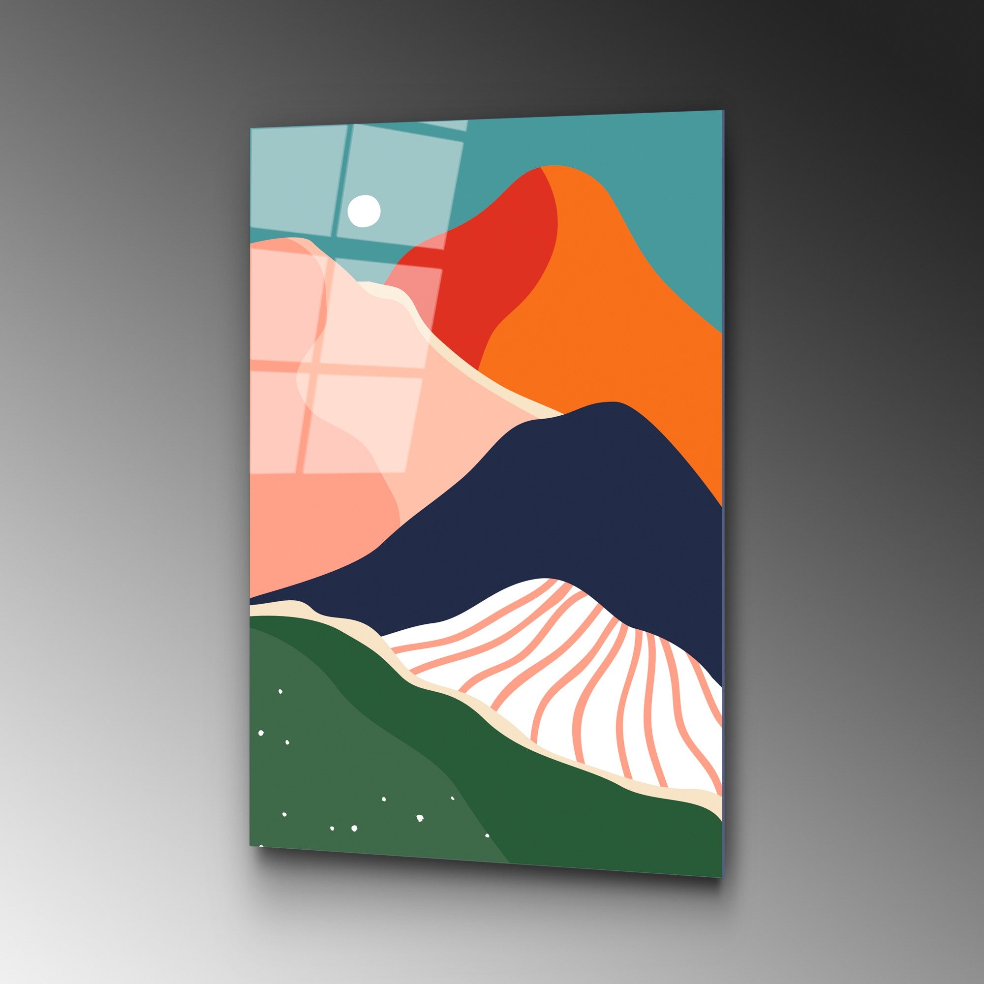 Quadro Decorativo em Vidro Temperado UV-912, Multicolor, 45 x 65 cm, 4 mm