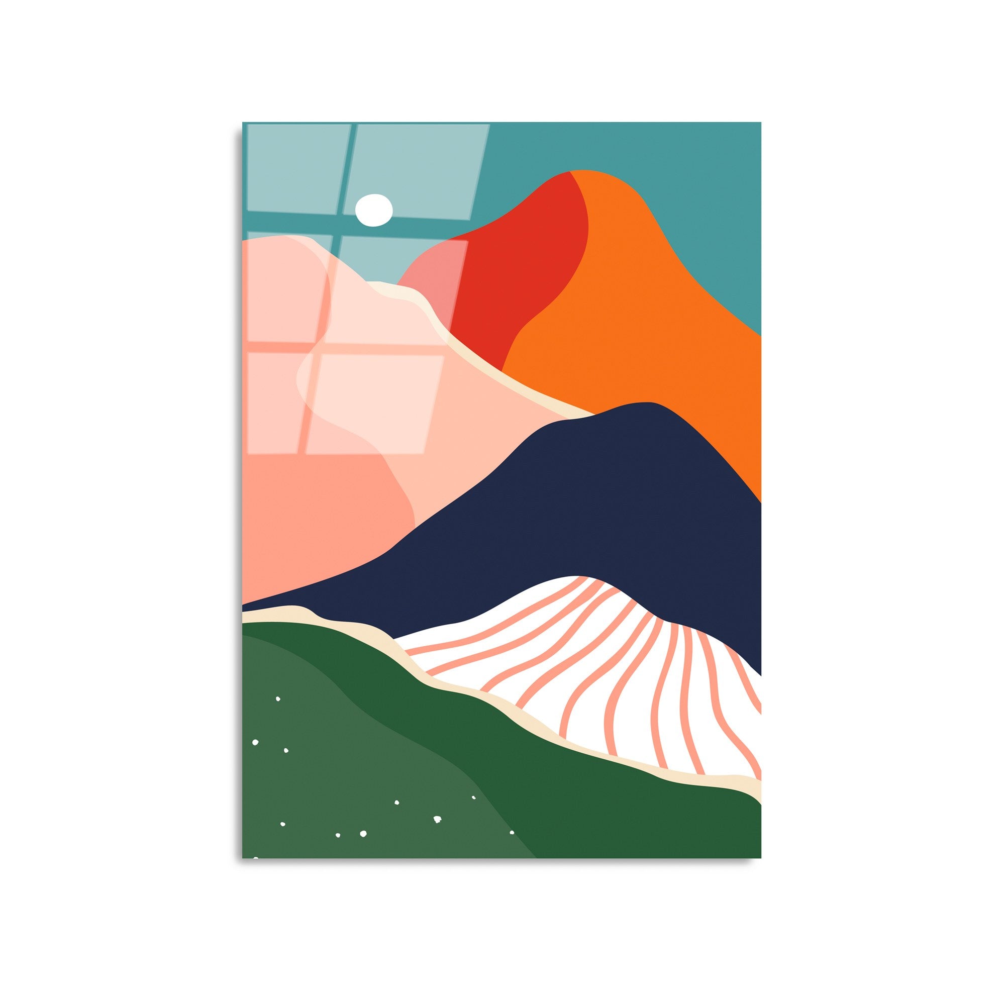 Quadro Decorativo em Vidro Temperado UV-912, Multicolor, 45 x 65 cm, 4 mm