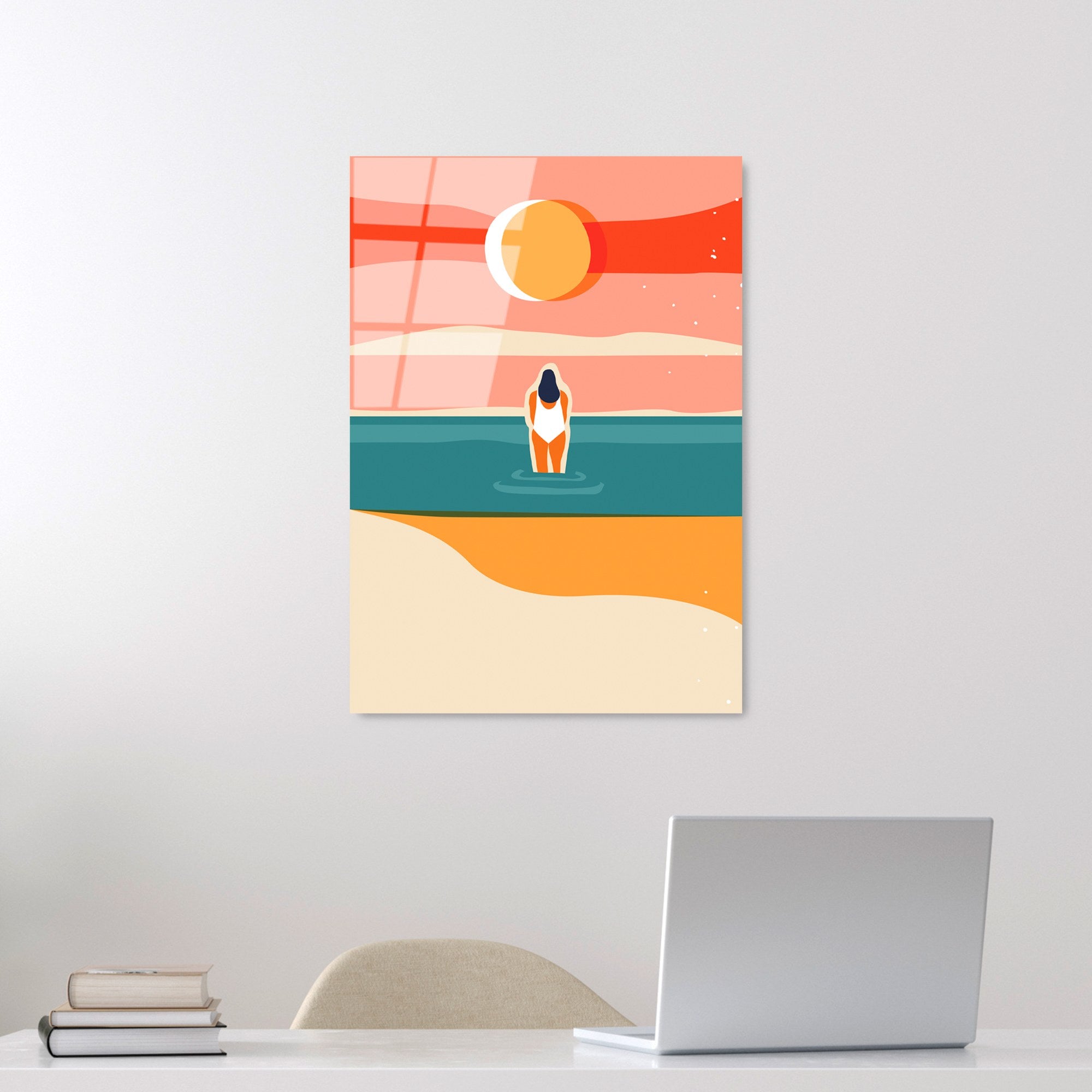 Quadro Decorativo em Vidro Temperado UV-913, 45 x 65 cm, Multicolorido, 4 mm