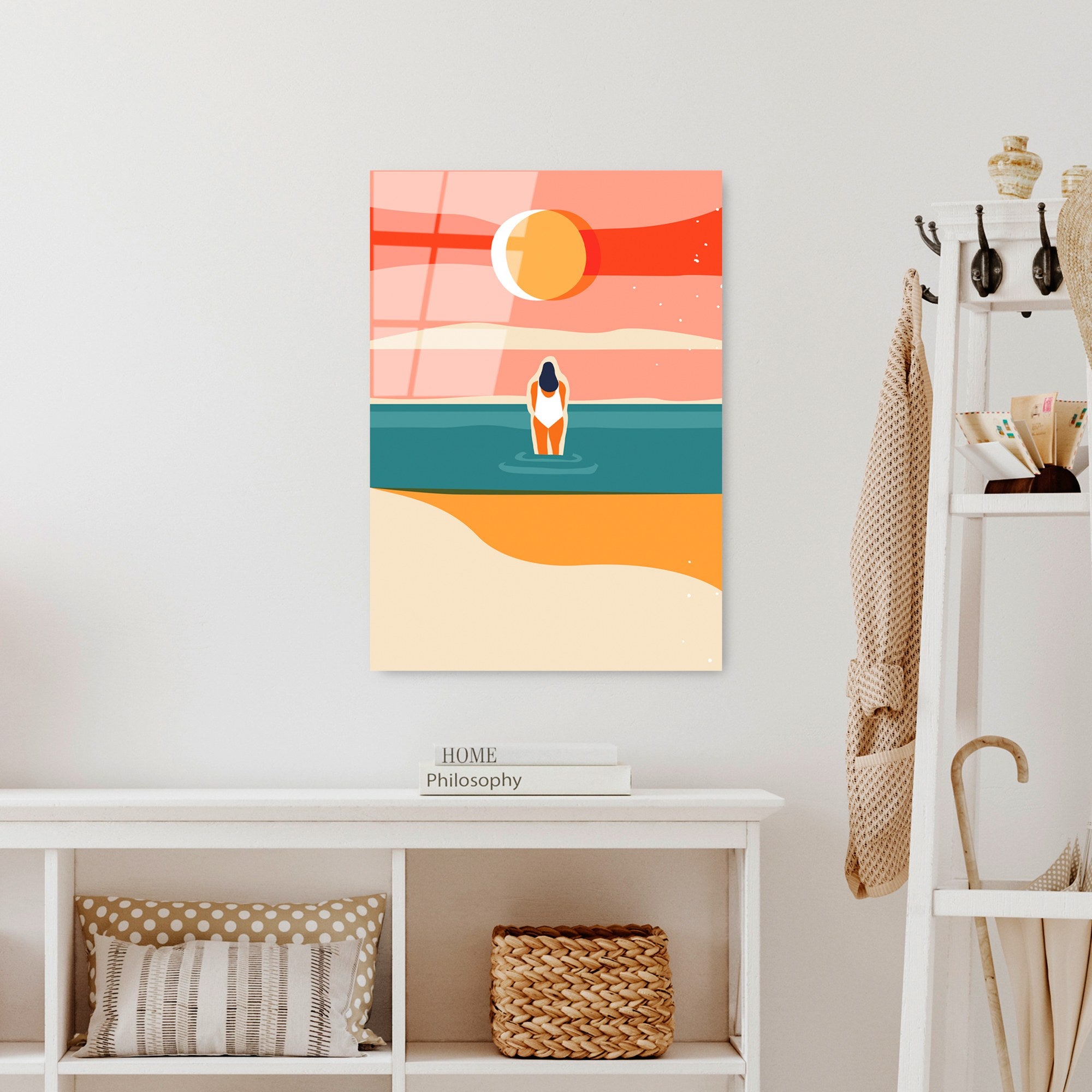 Quadro Decorativo em Vidro Temperado UV-913, 45 x 65 cm, Multicolorido, 4 mm