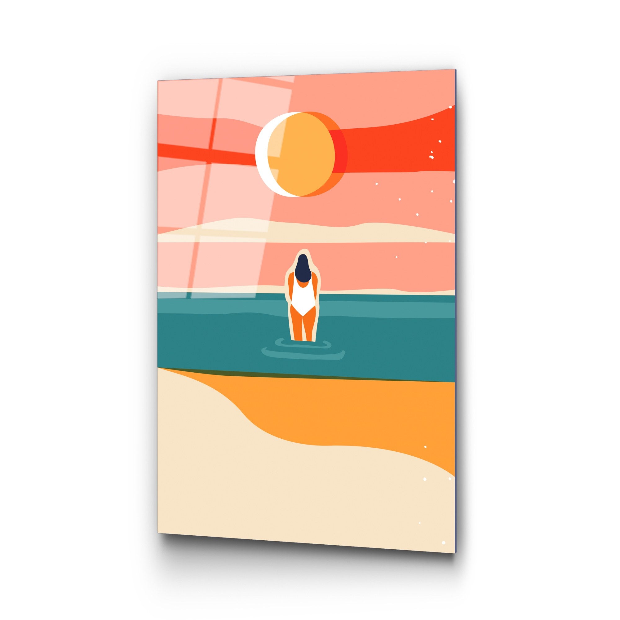 Quadro Decorativo em Vidro Temperado UV-913, 45 x 65 cm, Multicolorido, 4 mm