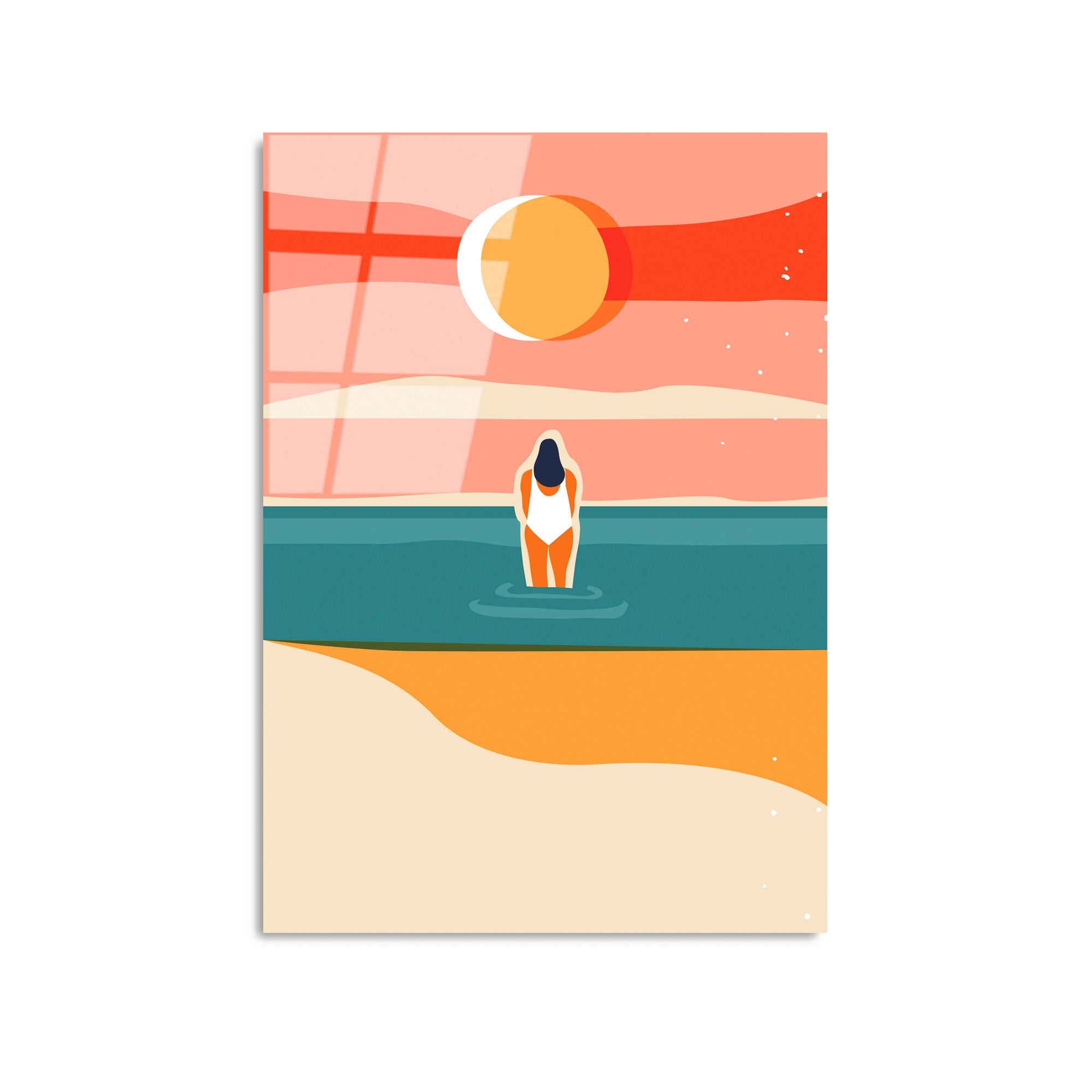 Quadro Decorativo em Vidro Temperado UV-913, 45 x 65 cm, Multicolorido, 4 mm