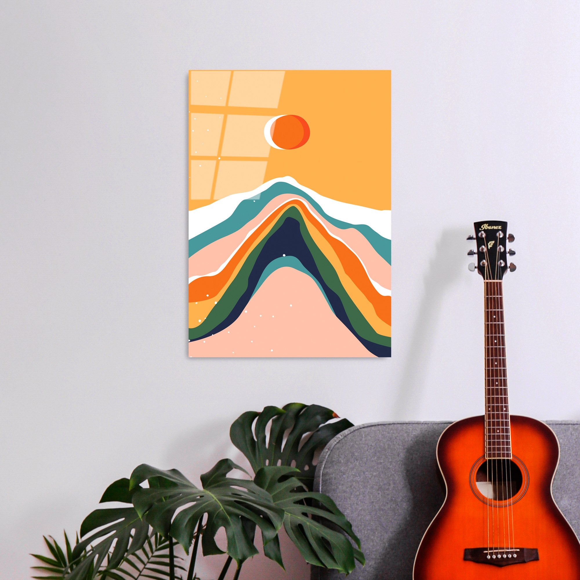 Quadro Decorativo em Vidro Temperado UV-914, Multicolor, 45 x 65 cm, 100% Vidro 4 mm