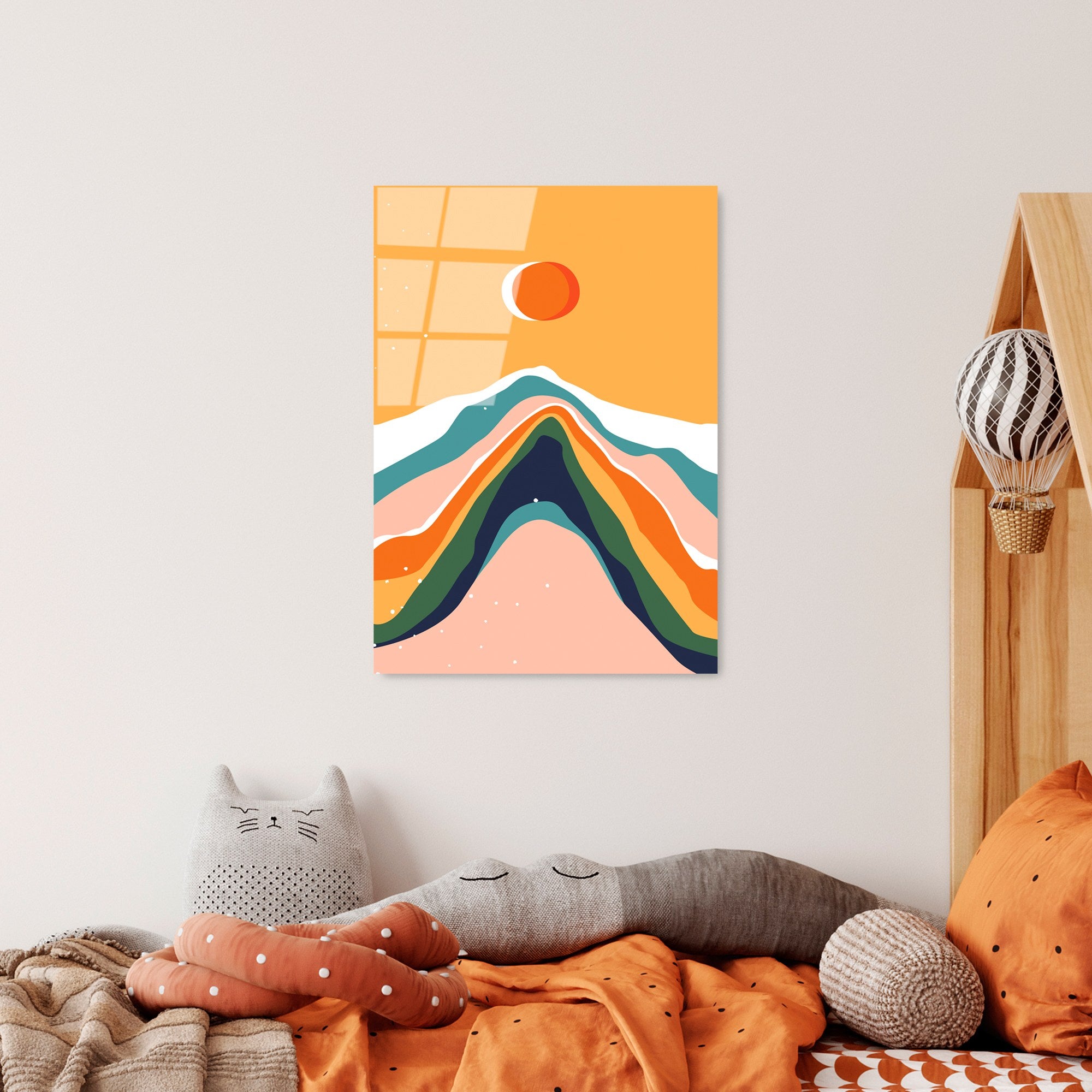 Quadro Decorativo em Vidro Temperado UV-914, Multicolor, 45 x 65 cm, 100% Vidro 4 mm