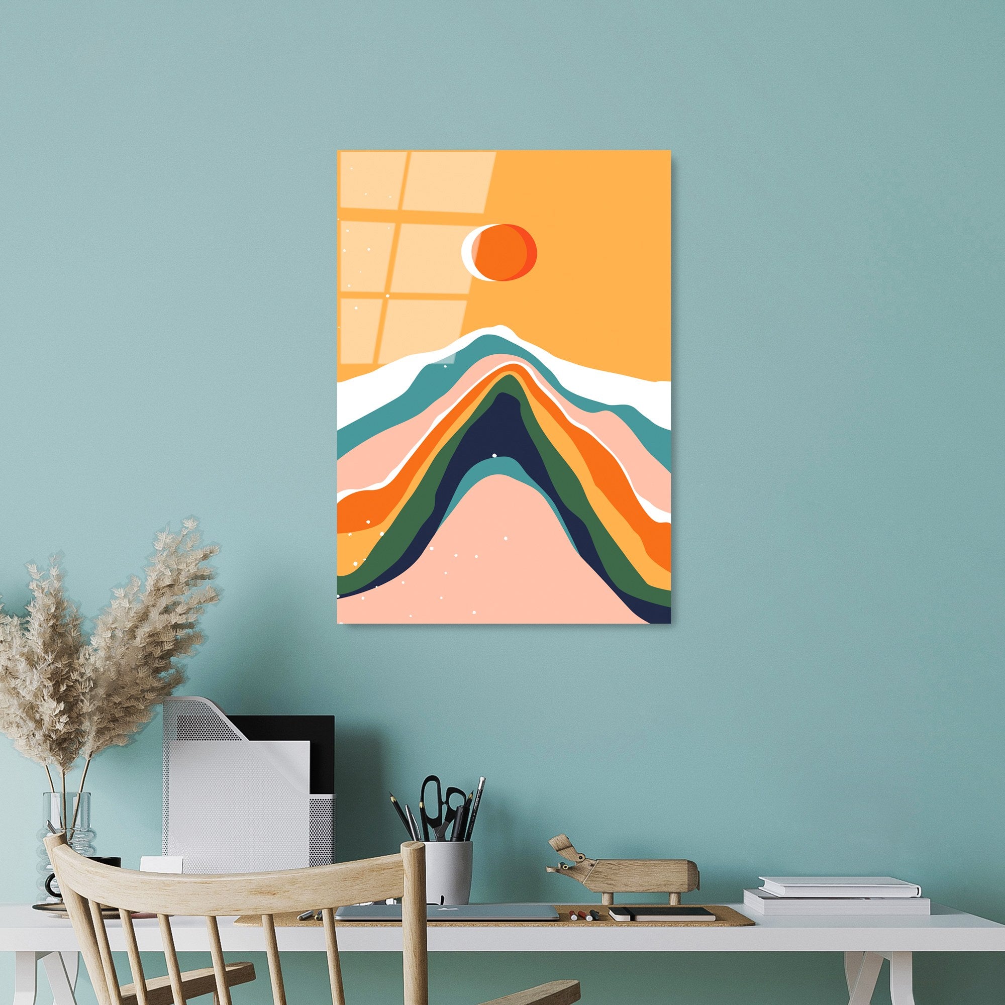 Quadro Decorativo em Vidro Temperado UV-914, Multicolor, 45 x 65 cm, 100% Vidro 4 mm