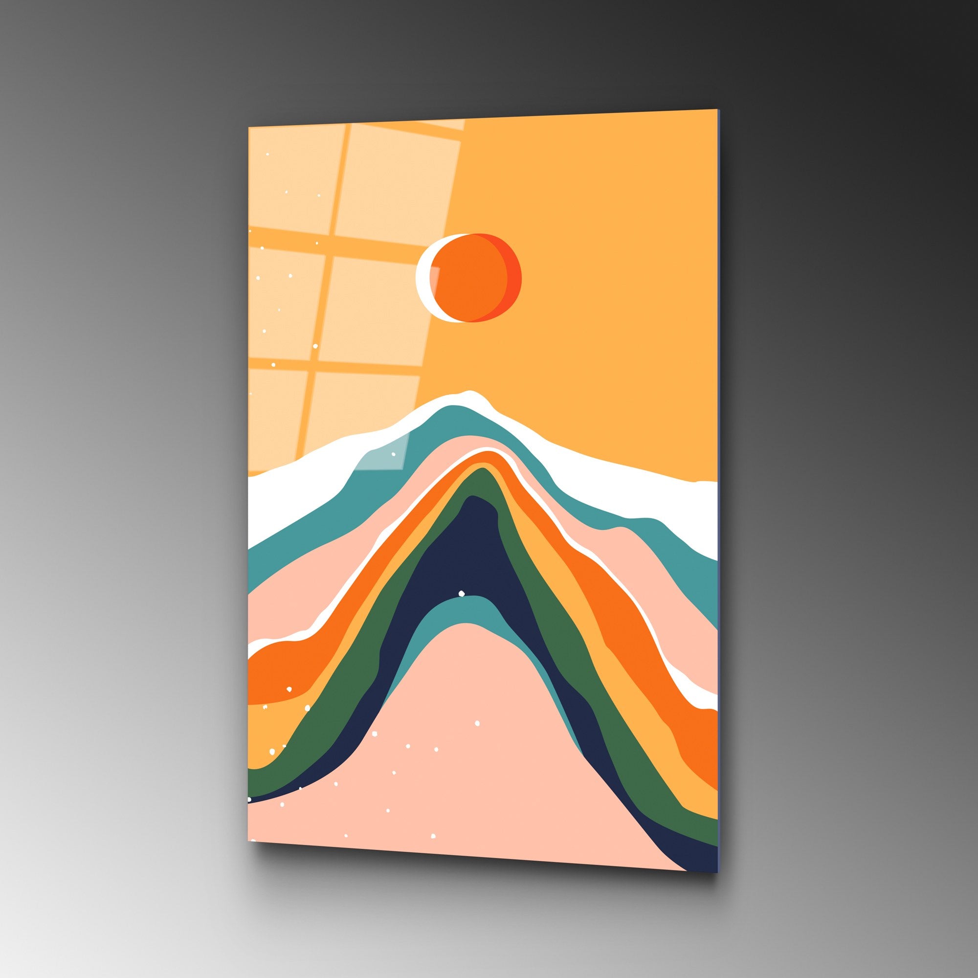 Quadro Decorativo em Vidro Temperado UV-914, Multicolor, 45 x 65 cm, 100% Vidro 4 mm