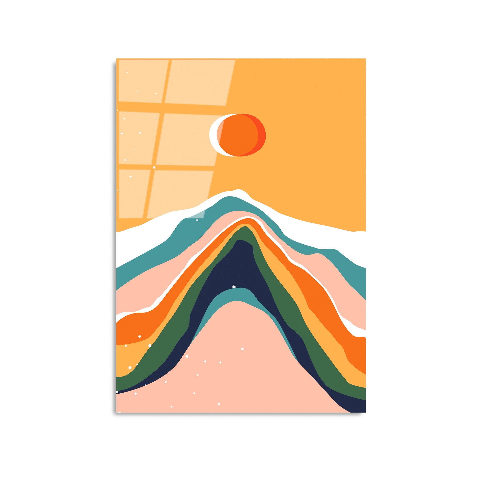 Quadro Decorativo em Vidro Temperado UV-914, Multicolor, 45 x 65 cm, 100% Vidro 4 mm