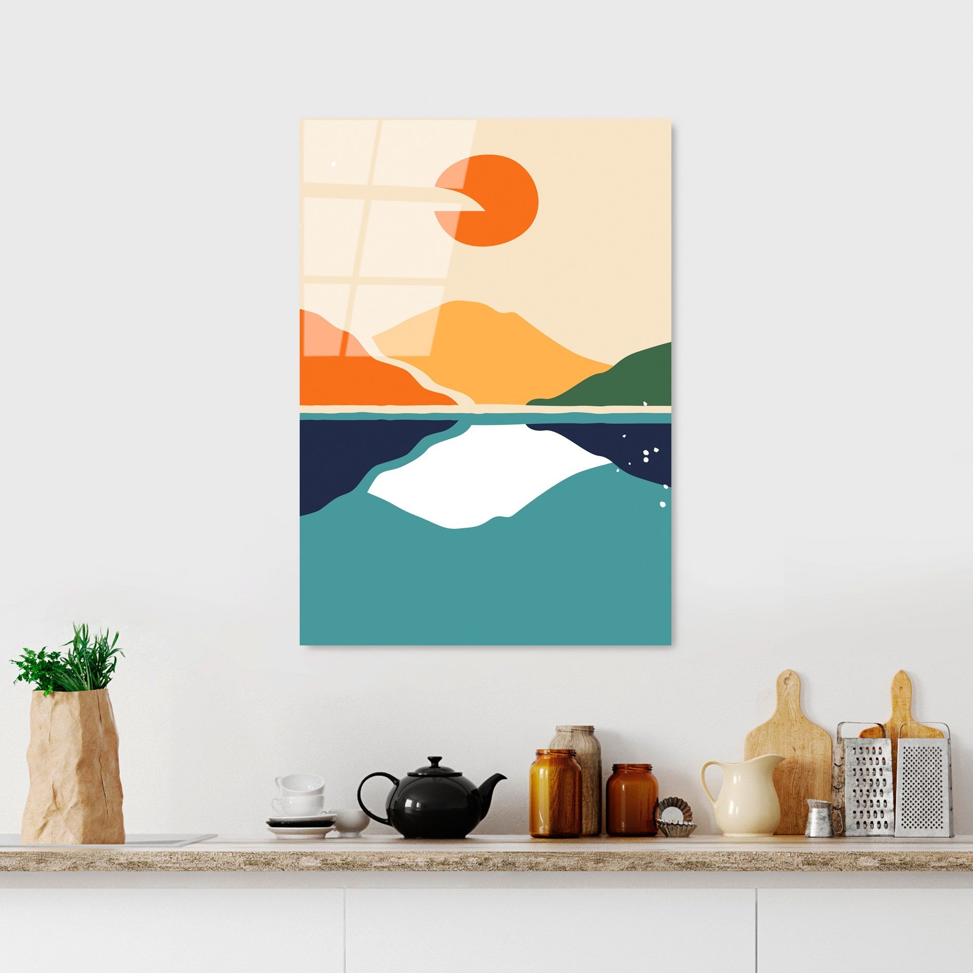 Quadro Decorativo em Vidro Temperado UV-916, 45 x 65 cm, Multicolor, 4 mm (Ref. 123BZM2410)