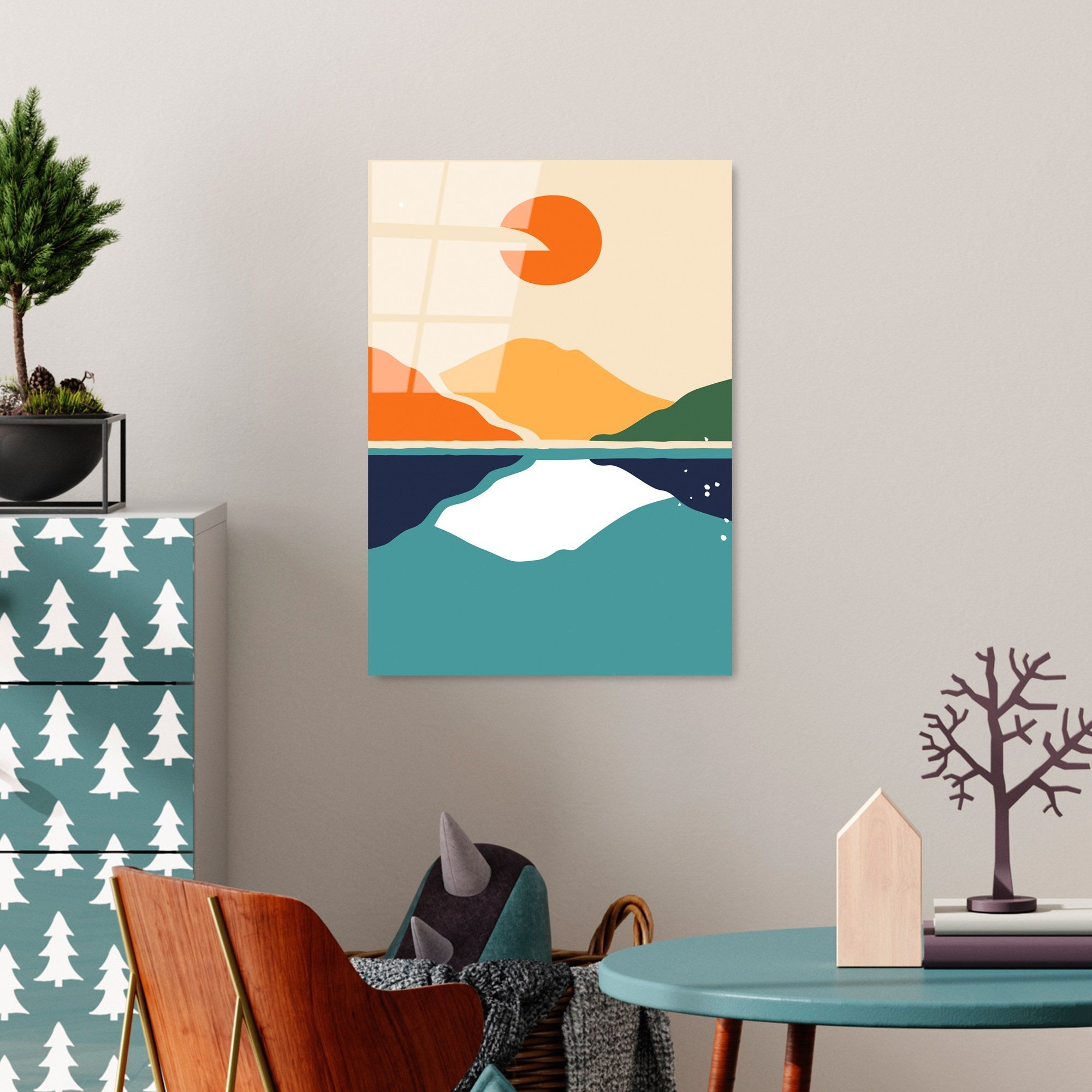 Quadro Decorativo em Vidro Temperado UV-916, 45 x 65 cm, Multicolor, 4 mm (Ref. 123BZM2410)