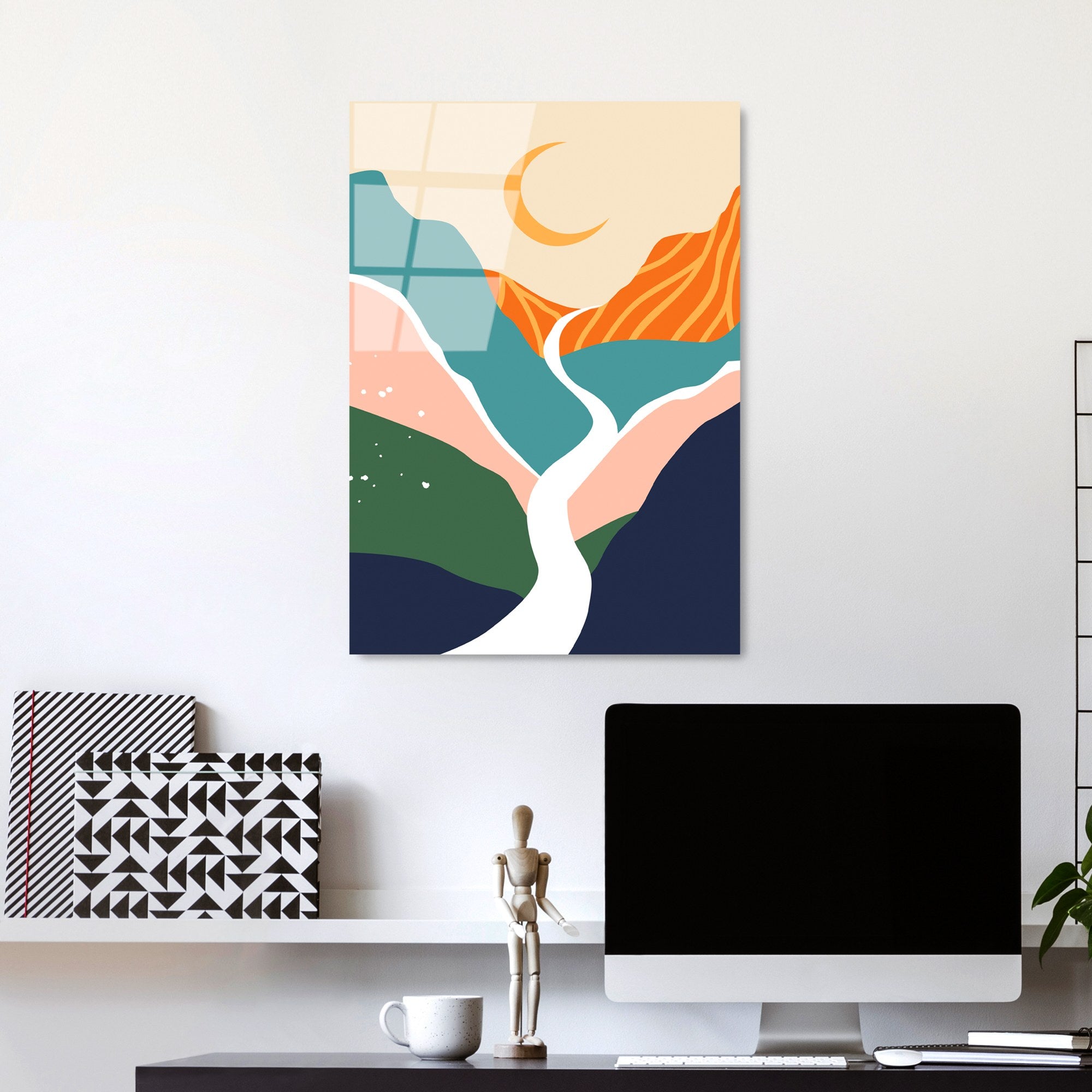 Quadro Decorativo em Vidro Temperado 100% 4 mm UV-917 45 x 65 cm Multicolor