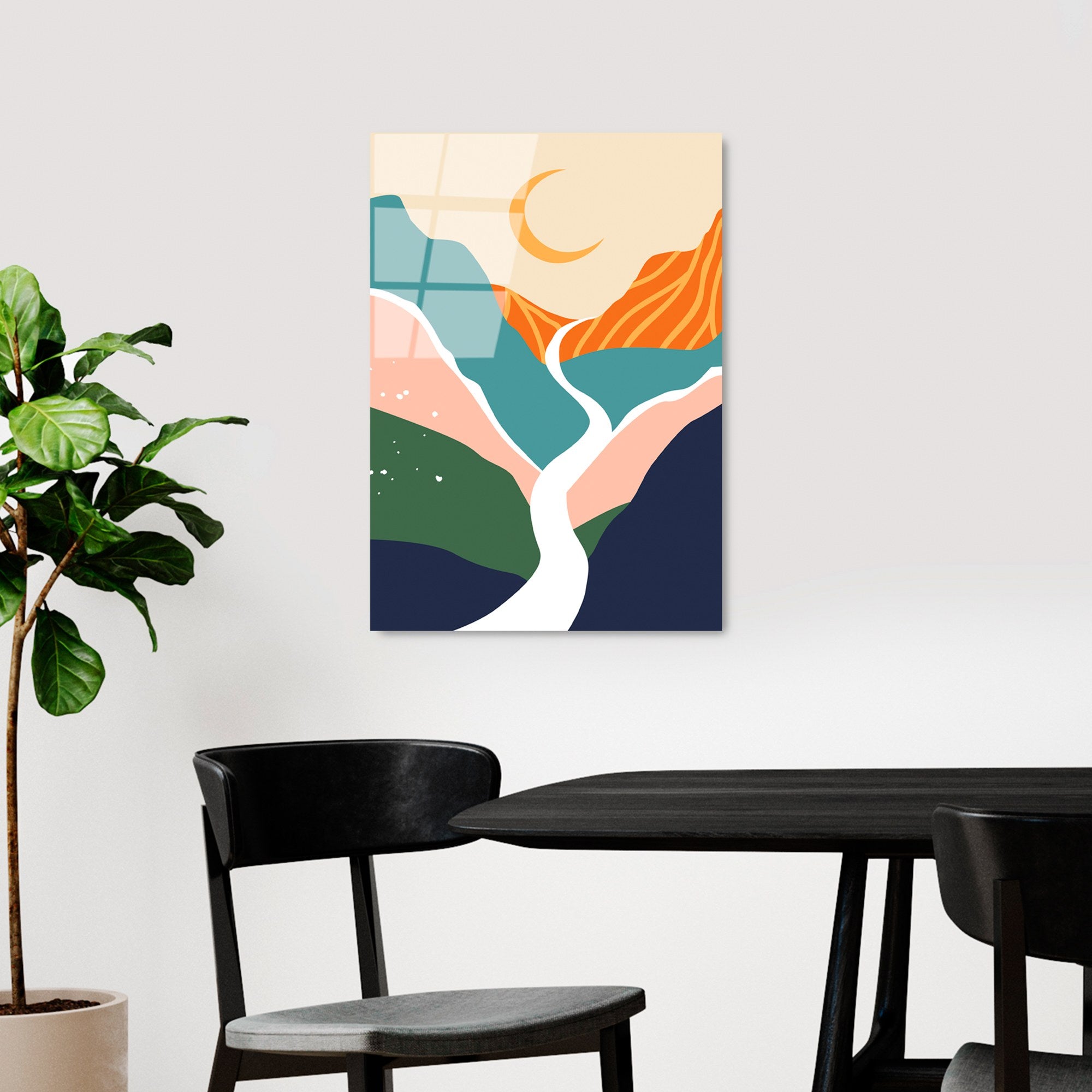 Quadro Decorativo em Vidro Temperado 100% 4 mm UV-917 45 x 65 cm Multicolor