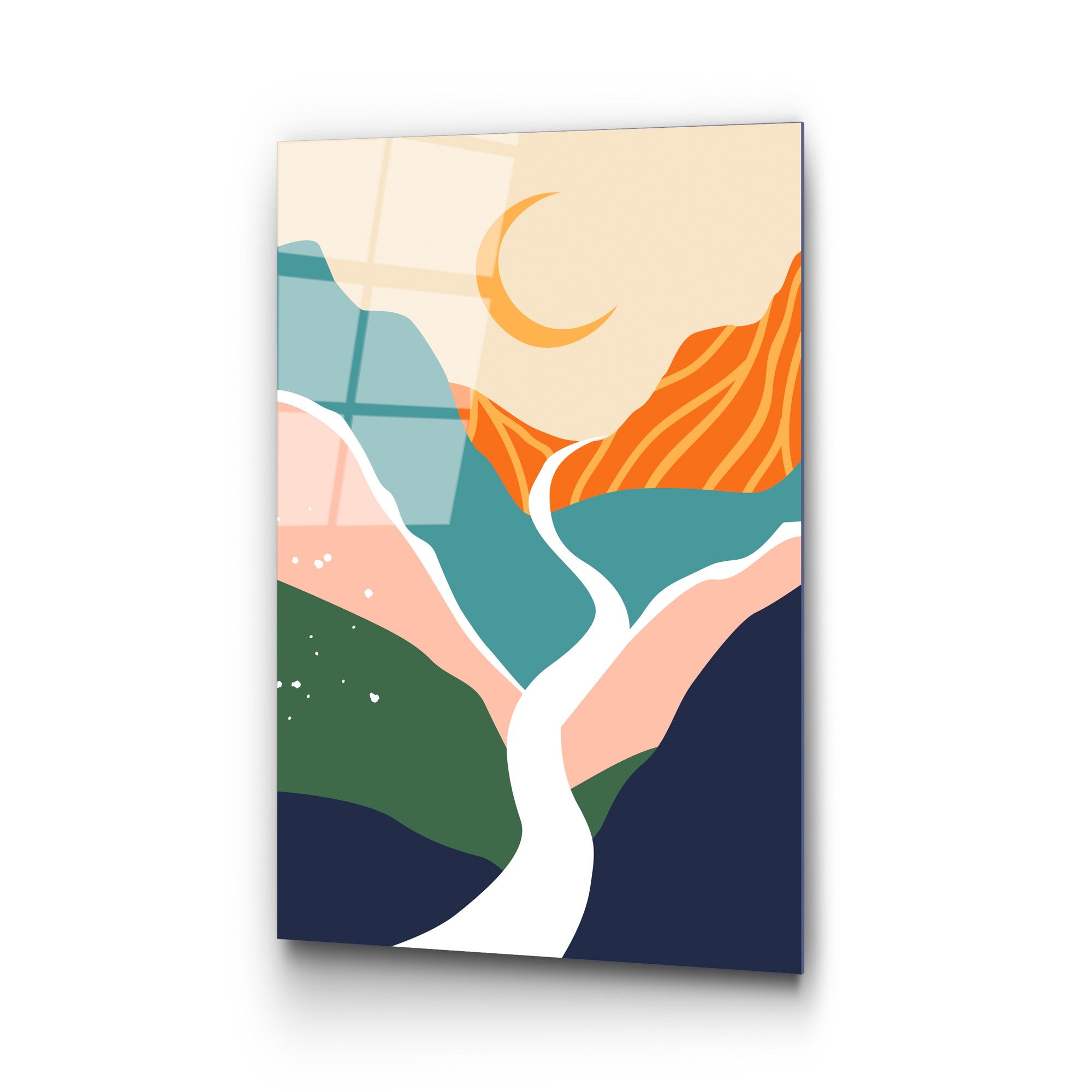 Quadro Decorativo em Vidro Temperado 100% 4 mm UV-917 45 x 65 cm Multicolor