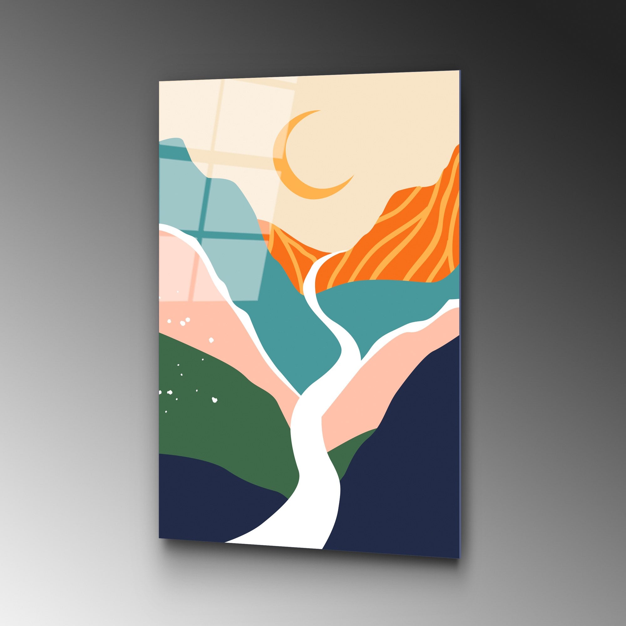 Quadro Decorativo em Vidro Temperado 100% 4 mm UV-917 45 x 65 cm Multicolor