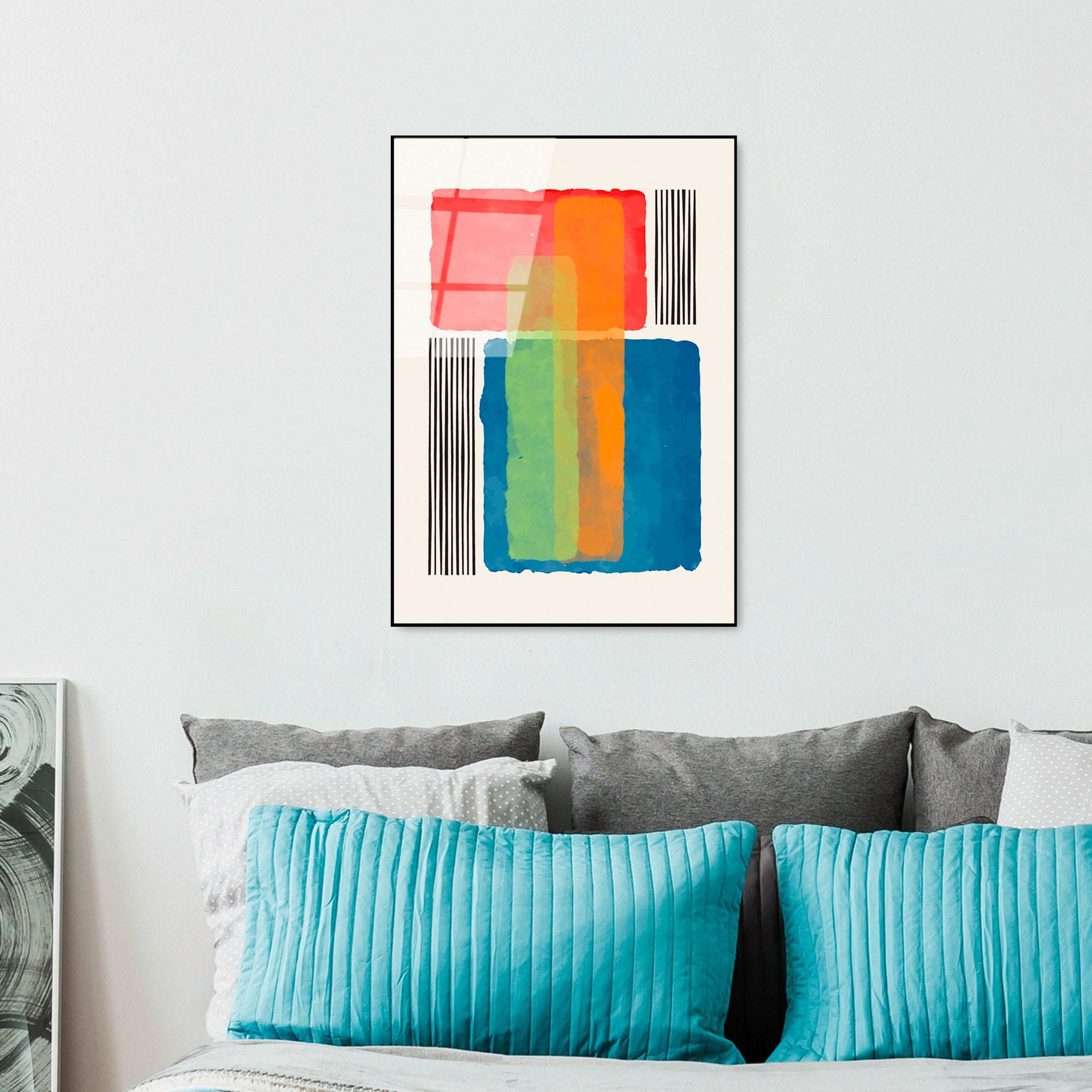 Quadro Decorativo em Vidro Temperado UV-918, Multicolor, 45 x 65 cm, 4 mm