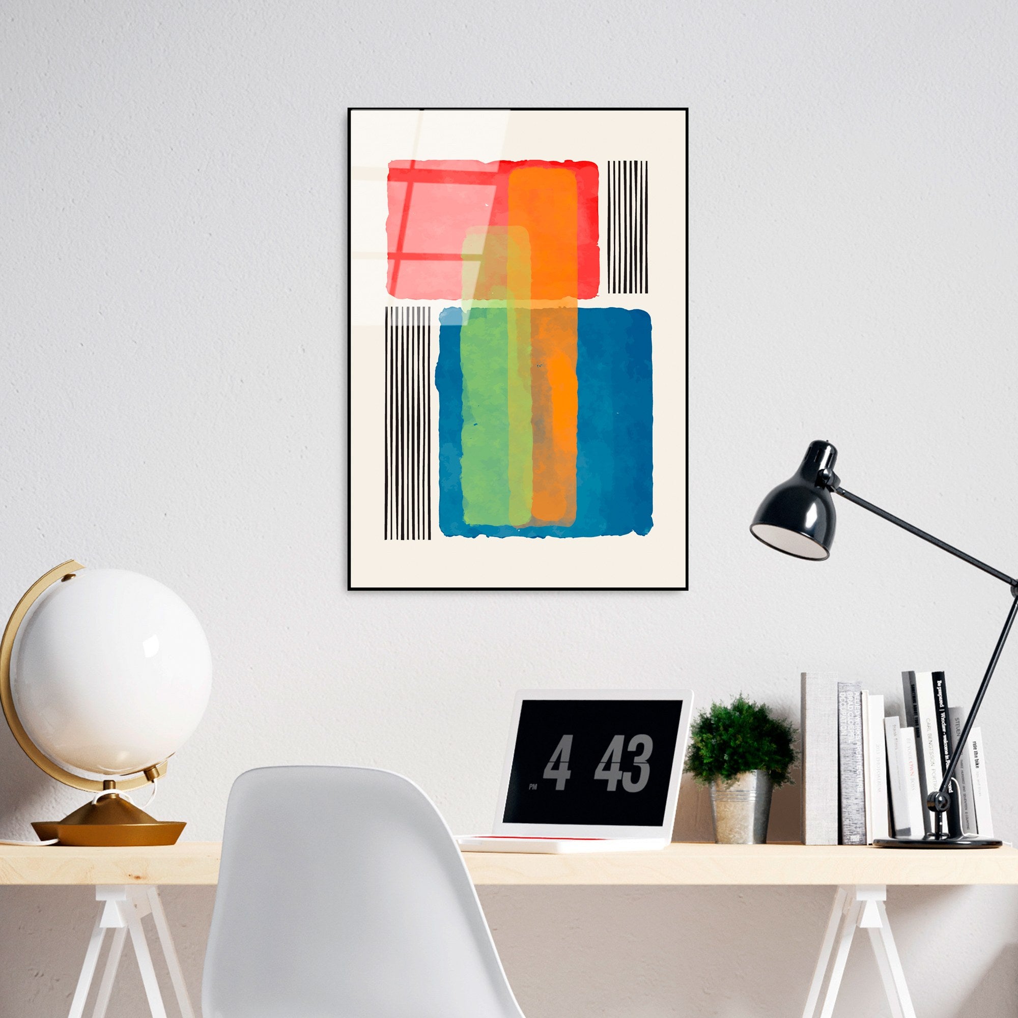 Quadro Decorativo em Vidro Temperado UV-918, Multicolor, 45 x 65 cm, 4 mm