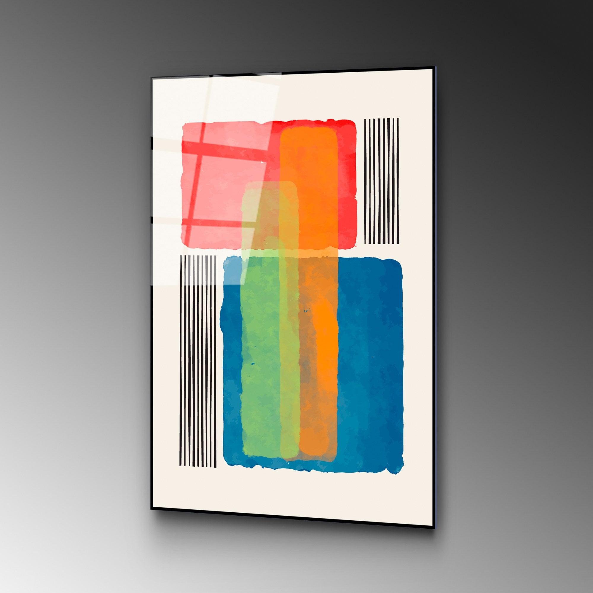 Quadro Decorativo em Vidro Temperado UV-918, Multicolor, 45 x 65 cm, 4 mm