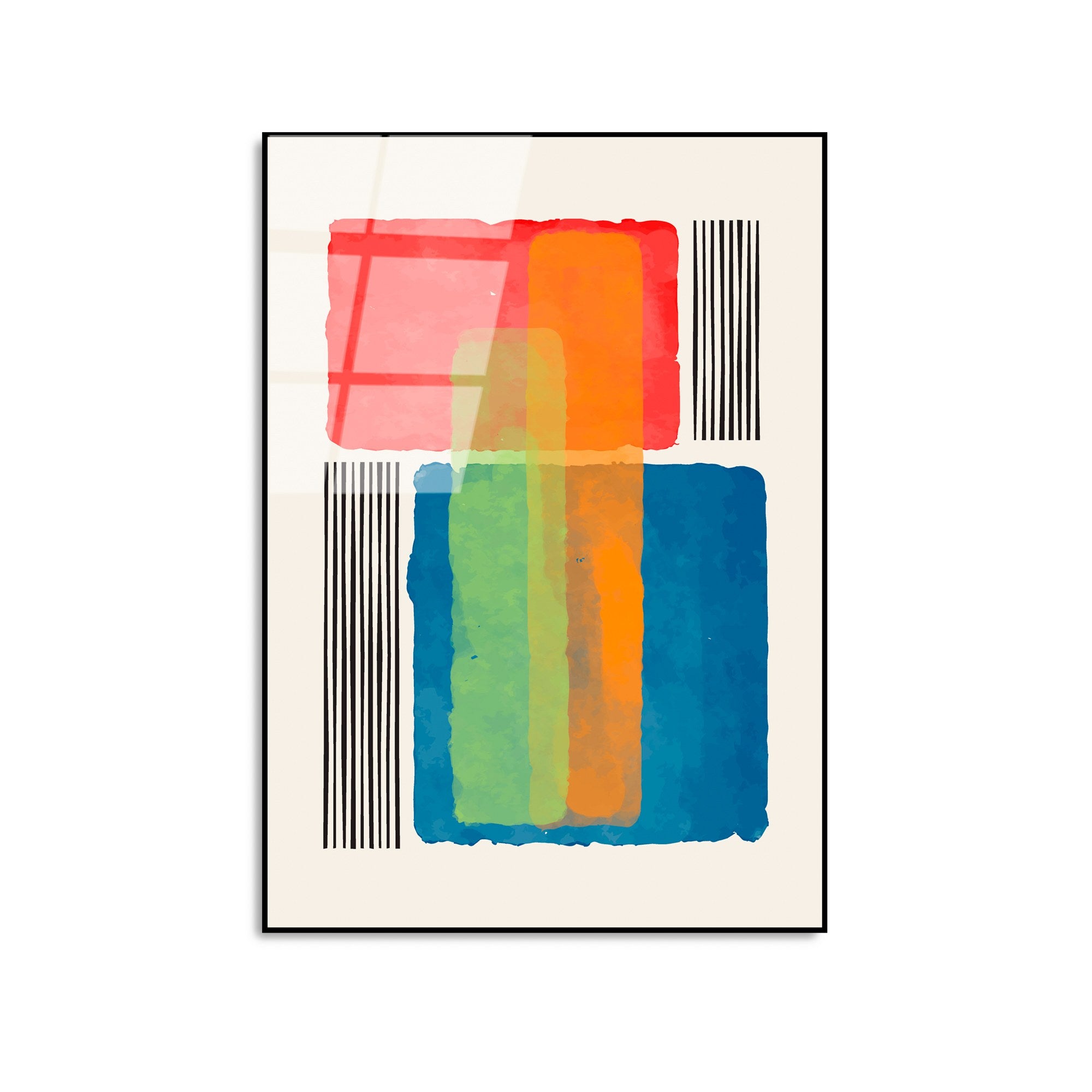 Quadro Decorativo em Vidro Temperado UV-918, Multicolor, 45 x 65 cm, 4 mm