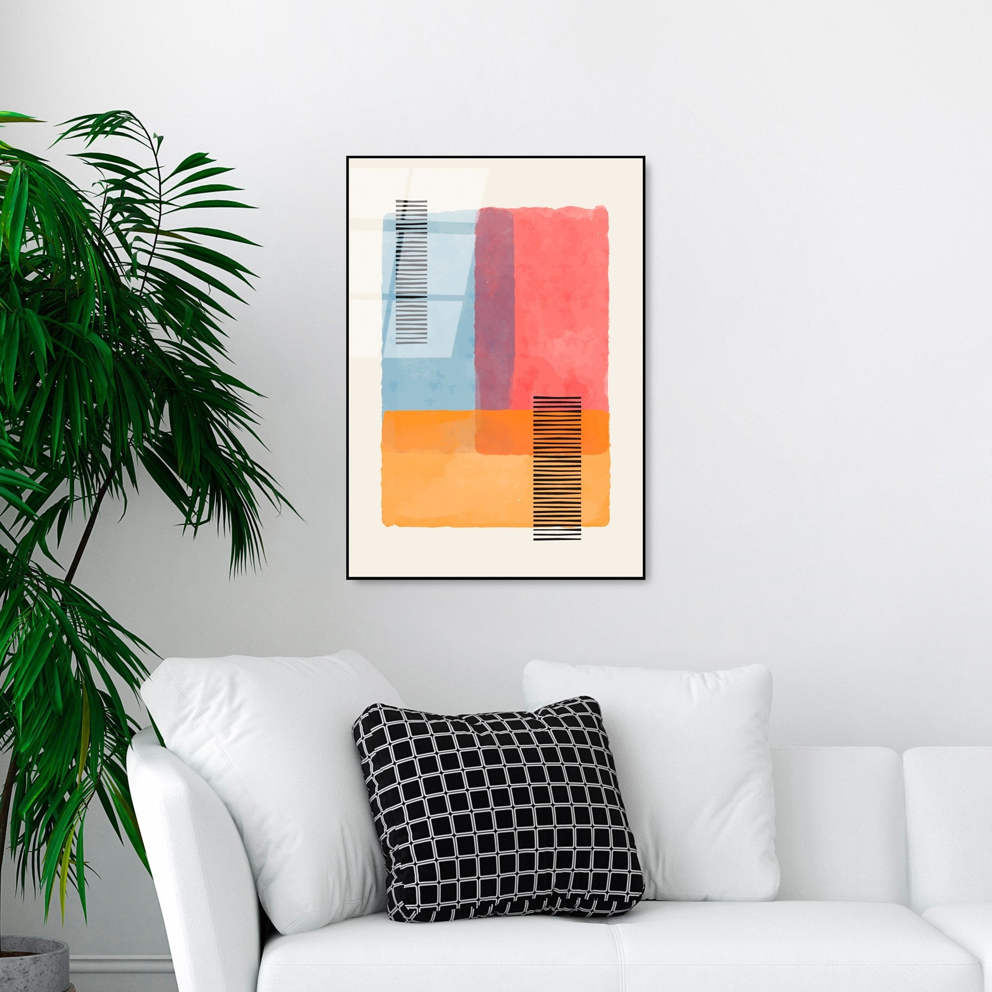 Quadro Decorativo em Vidro Temperado UV-919, Multicolor, 45 x 65 cm, 4 mm