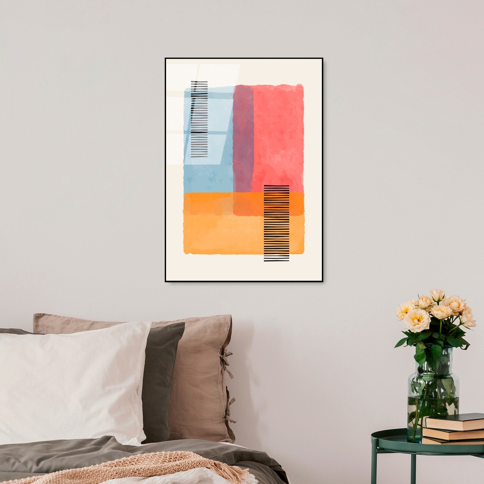 Quadro Decorativo em Vidro Temperado UV-919, Multicolor, 45 x 65 cm, 4 mm