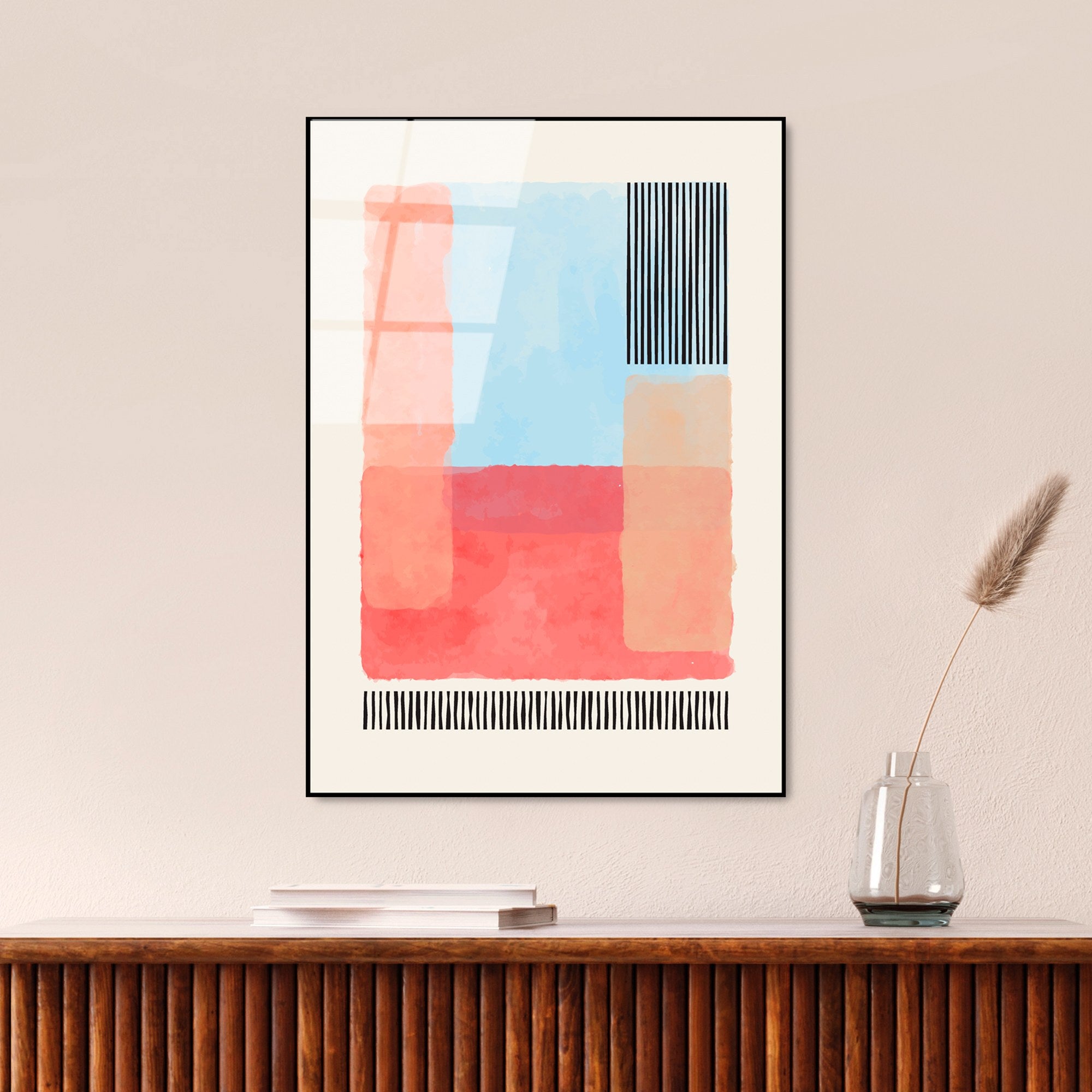 Quadro Decorativo em Vidro Temperado UV-920, 45 x 65 cm, Multicolor, 4 mm