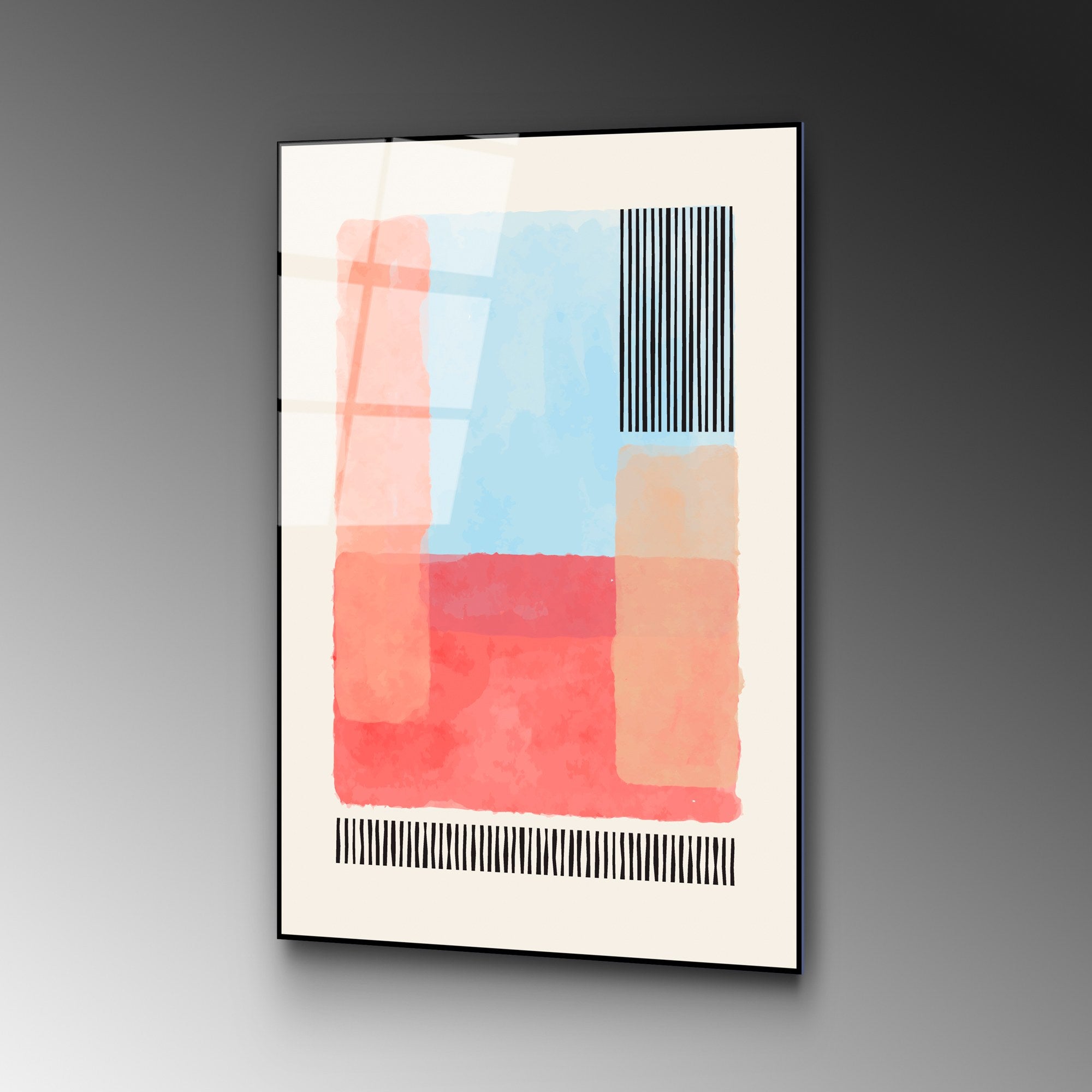 Quadro Decorativo em Vidro Temperado UV-920, 45 x 65 cm, Multicolor, 4 mm